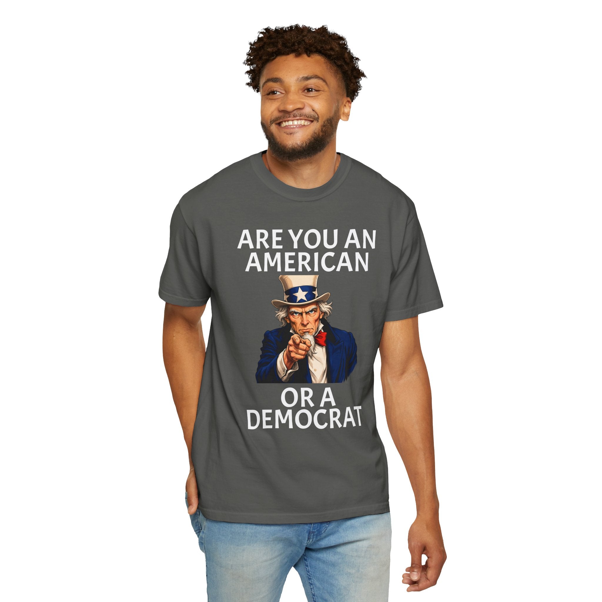 Patriotic 'Are You An American or a Democrat' T-Shirt
