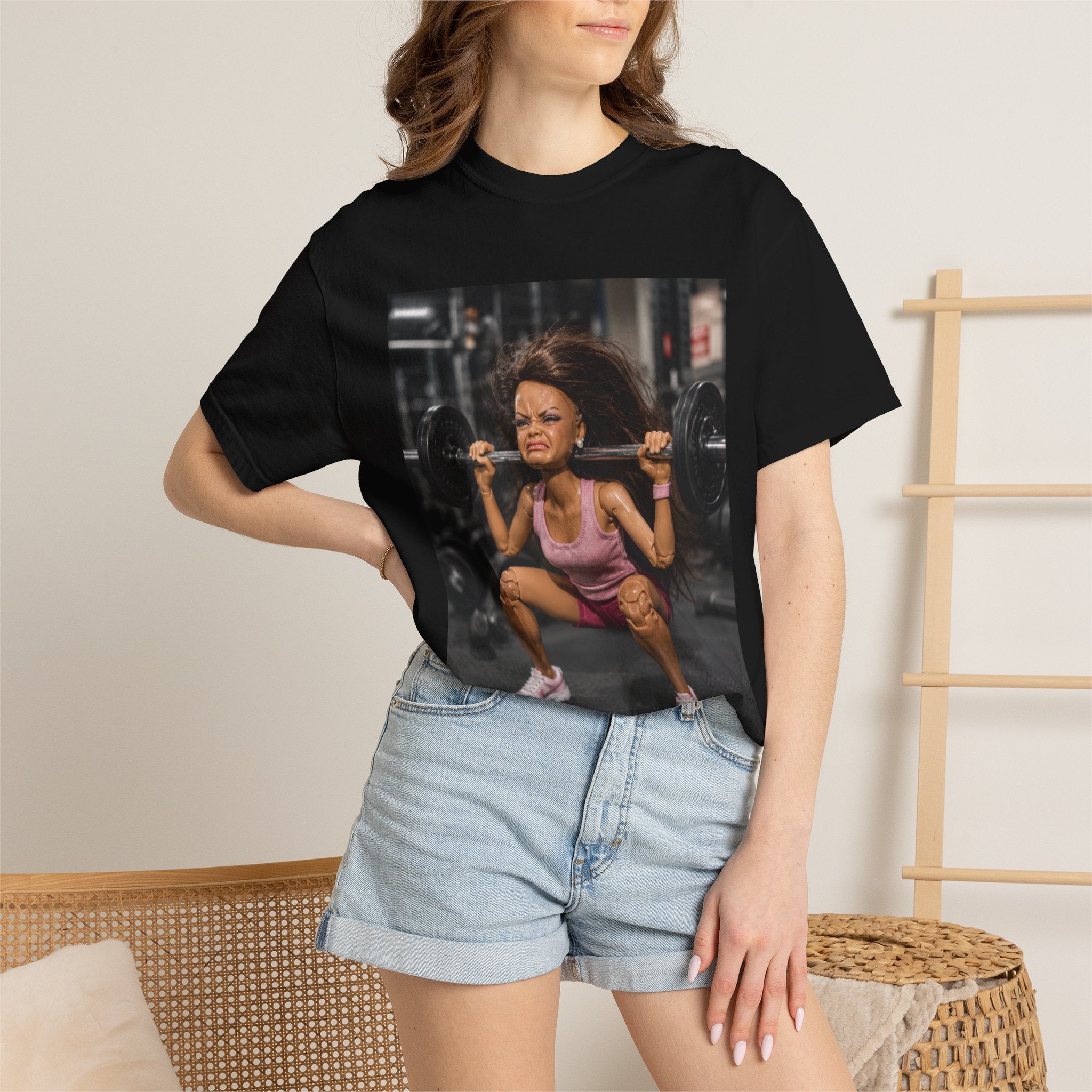 Workout Squat Girl T-Shirt - Funny Gym Fitness Tee
