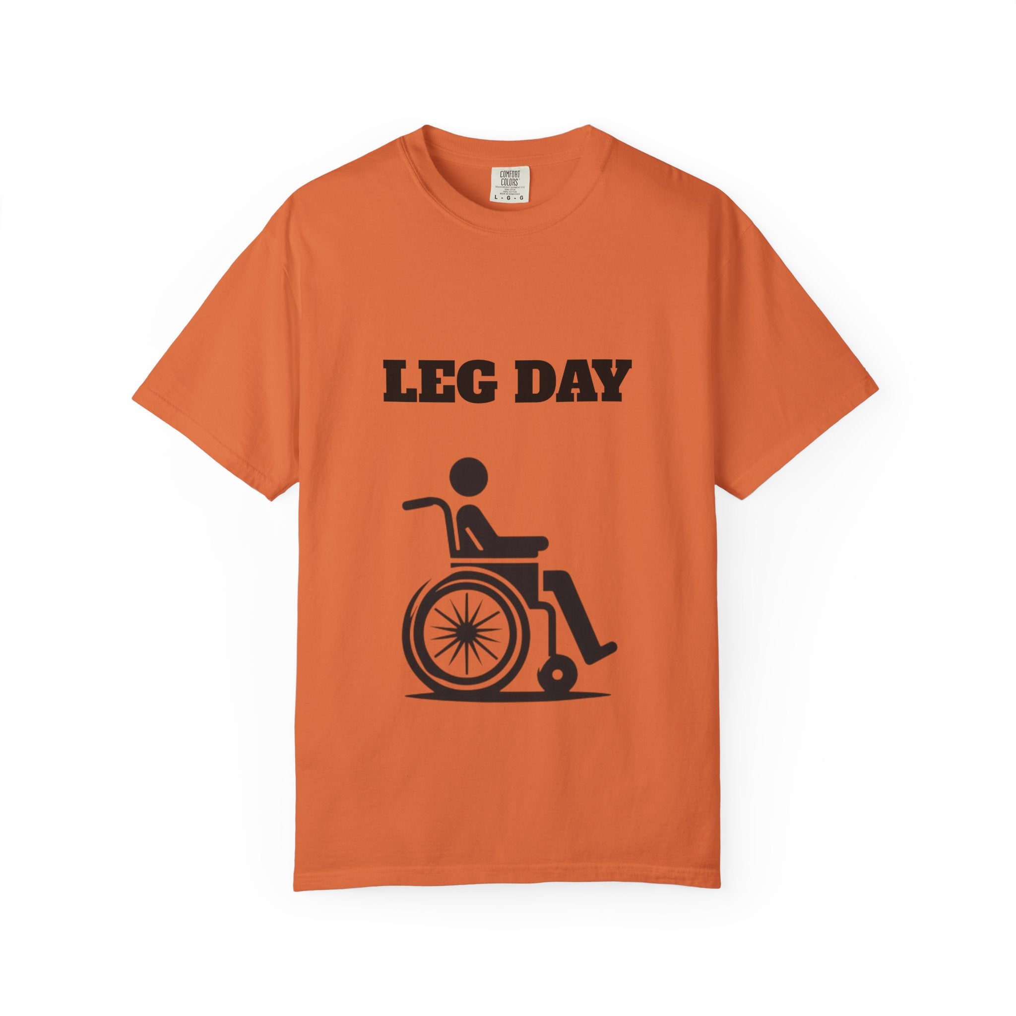 Leg Day wheelchair graphic T-shirt | fitness humor tee