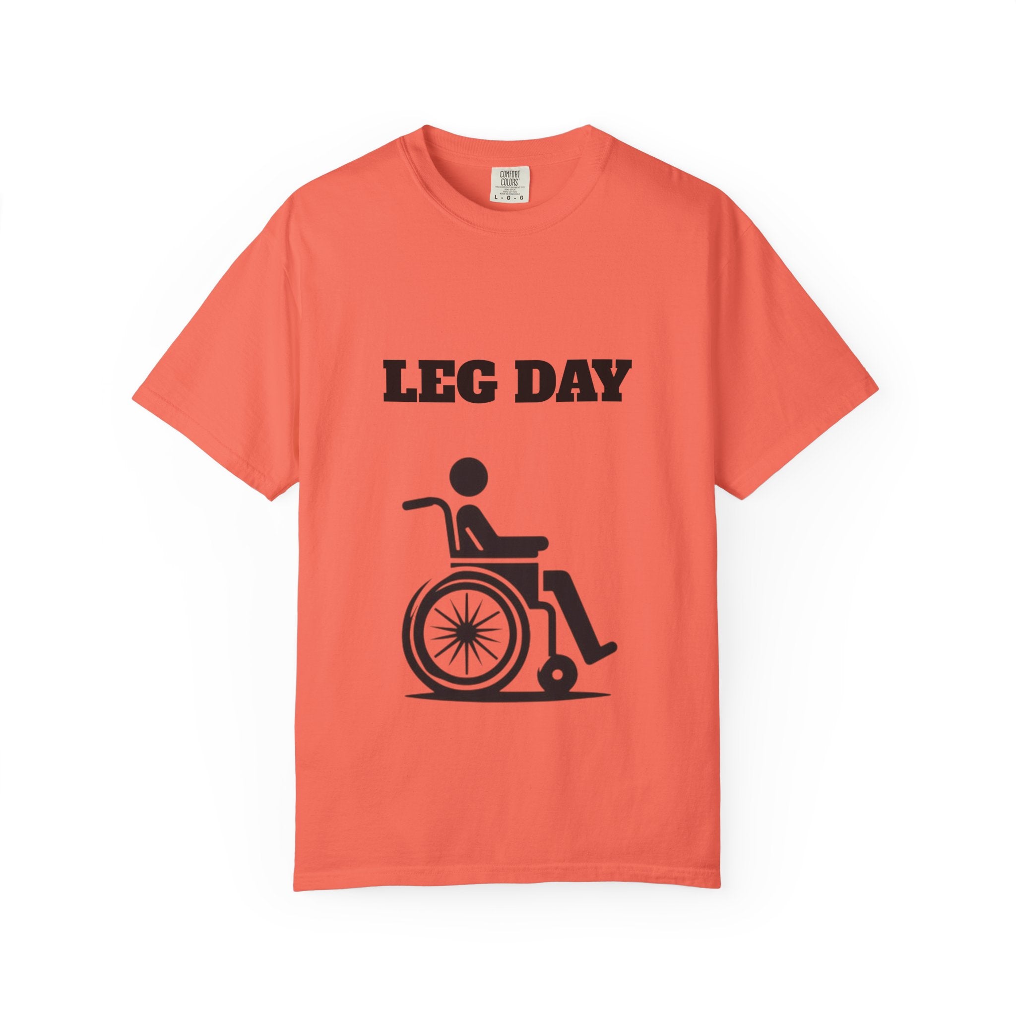 Leg Day wheelchair graphic T-shirt | fitness humor tee