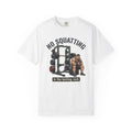 No Squatting in the Texting Rack T‑Shirt — Funny Gym Workout Tee
