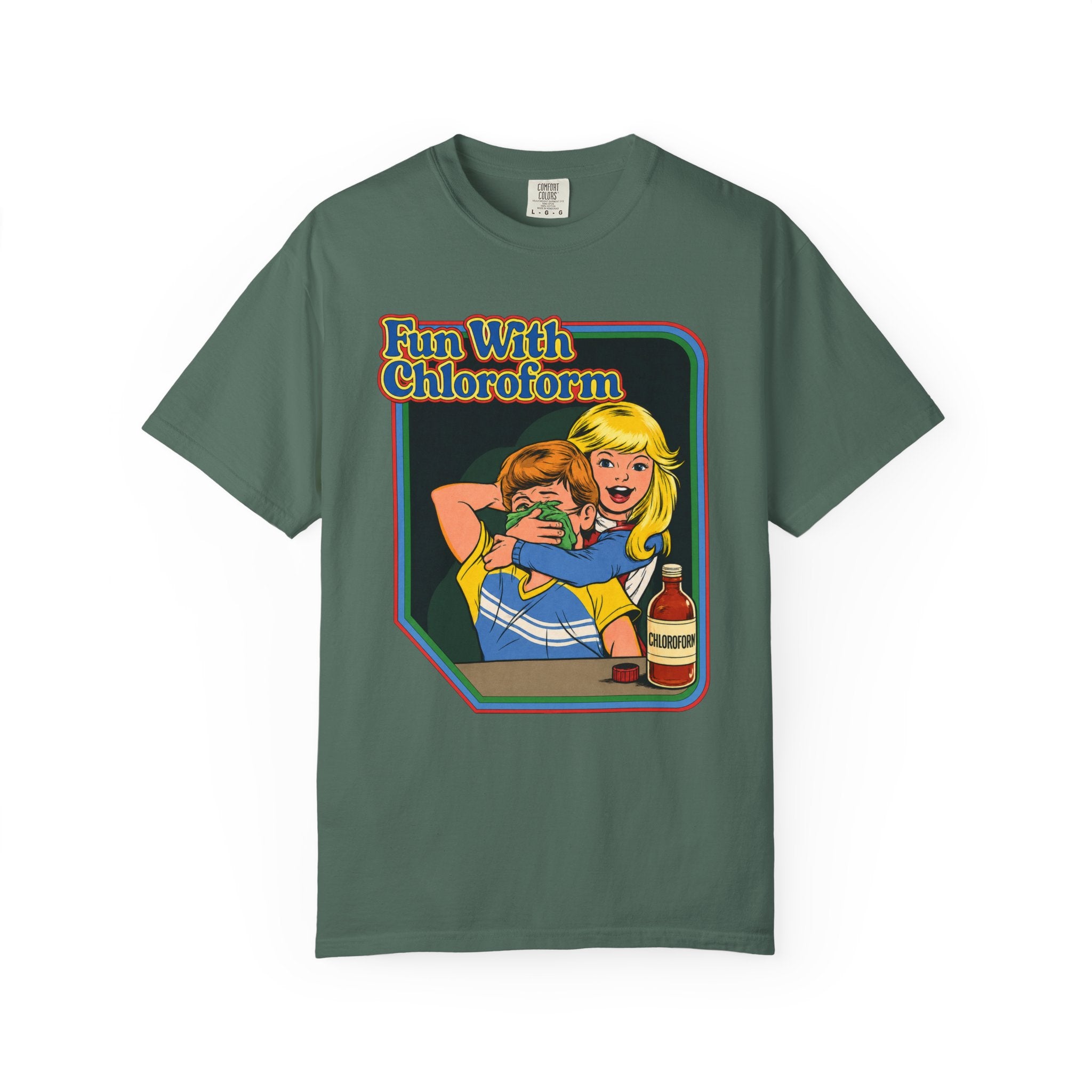 T-Shirt — "Fun With Chloroform" Retro Dark Humor Graphic Tee