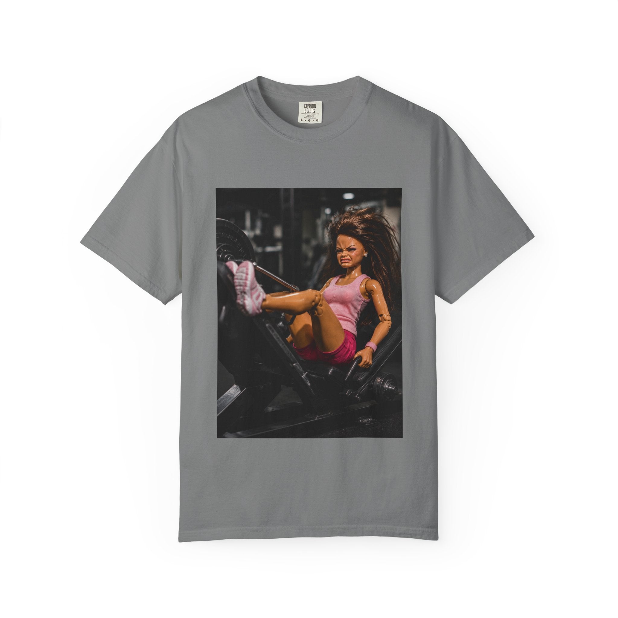 Fitness Girl Photo T-Shirt — Retro Workout Photo Tee