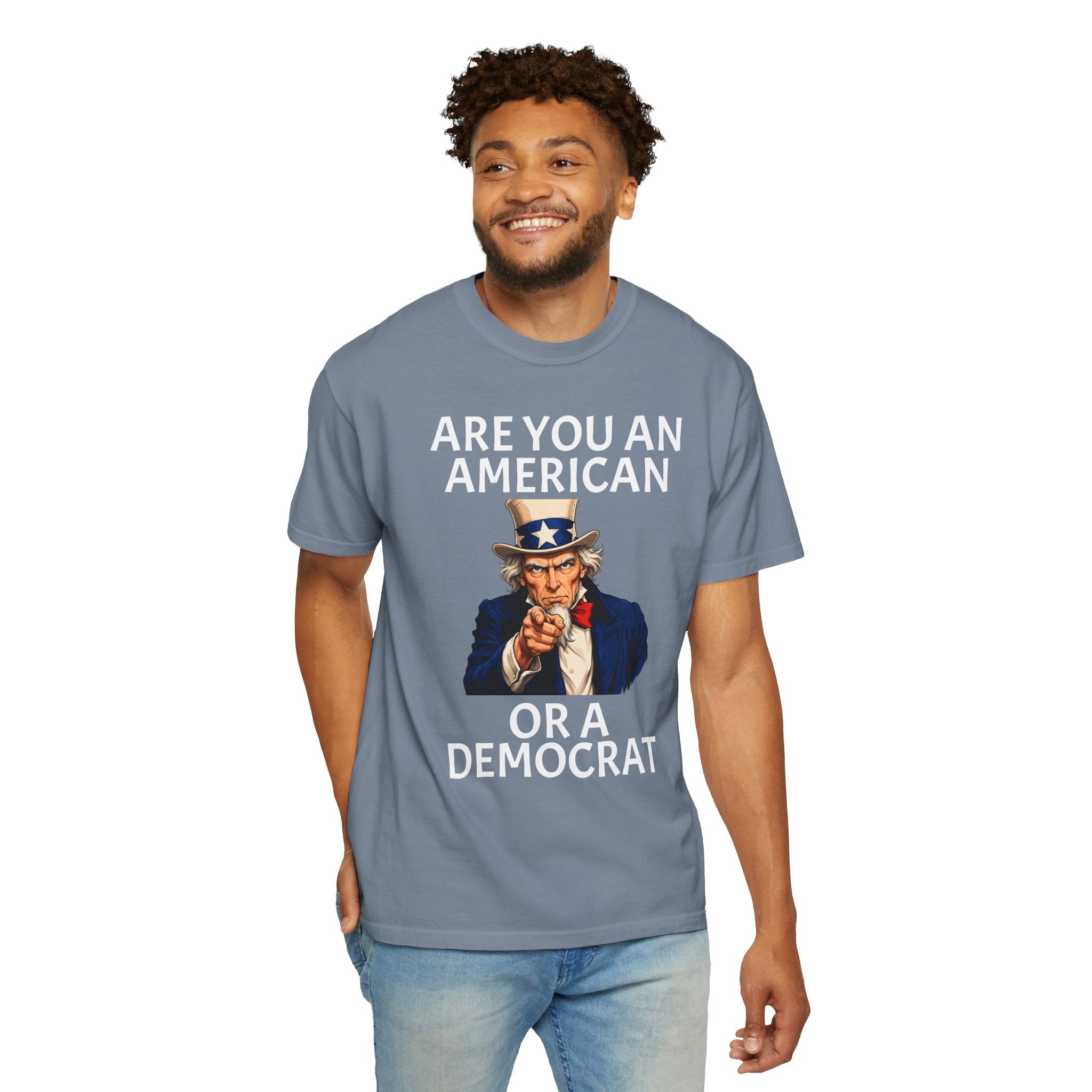 Patriotic 'Are You An American or a Democrat' T-Shirt
