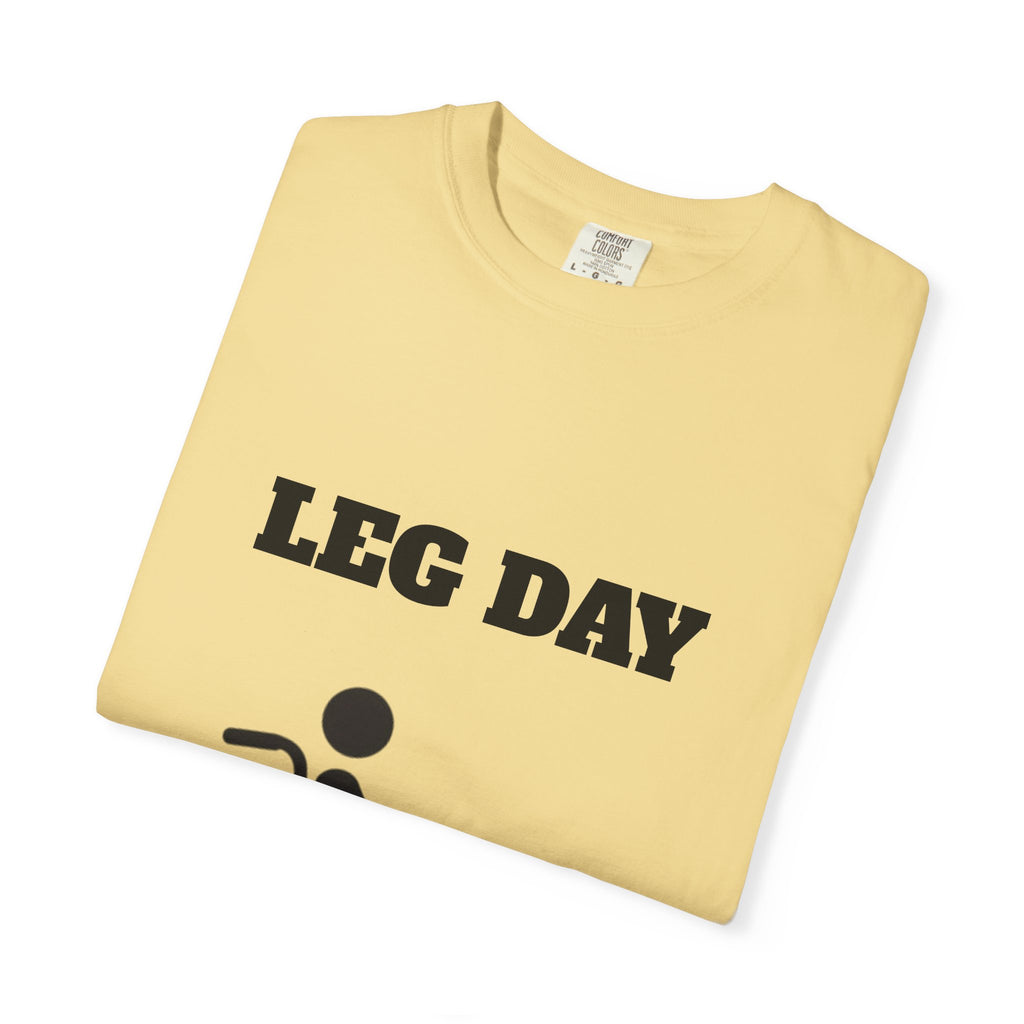 Leg Day wheelchair graphic T-shirt | fitness humor tee