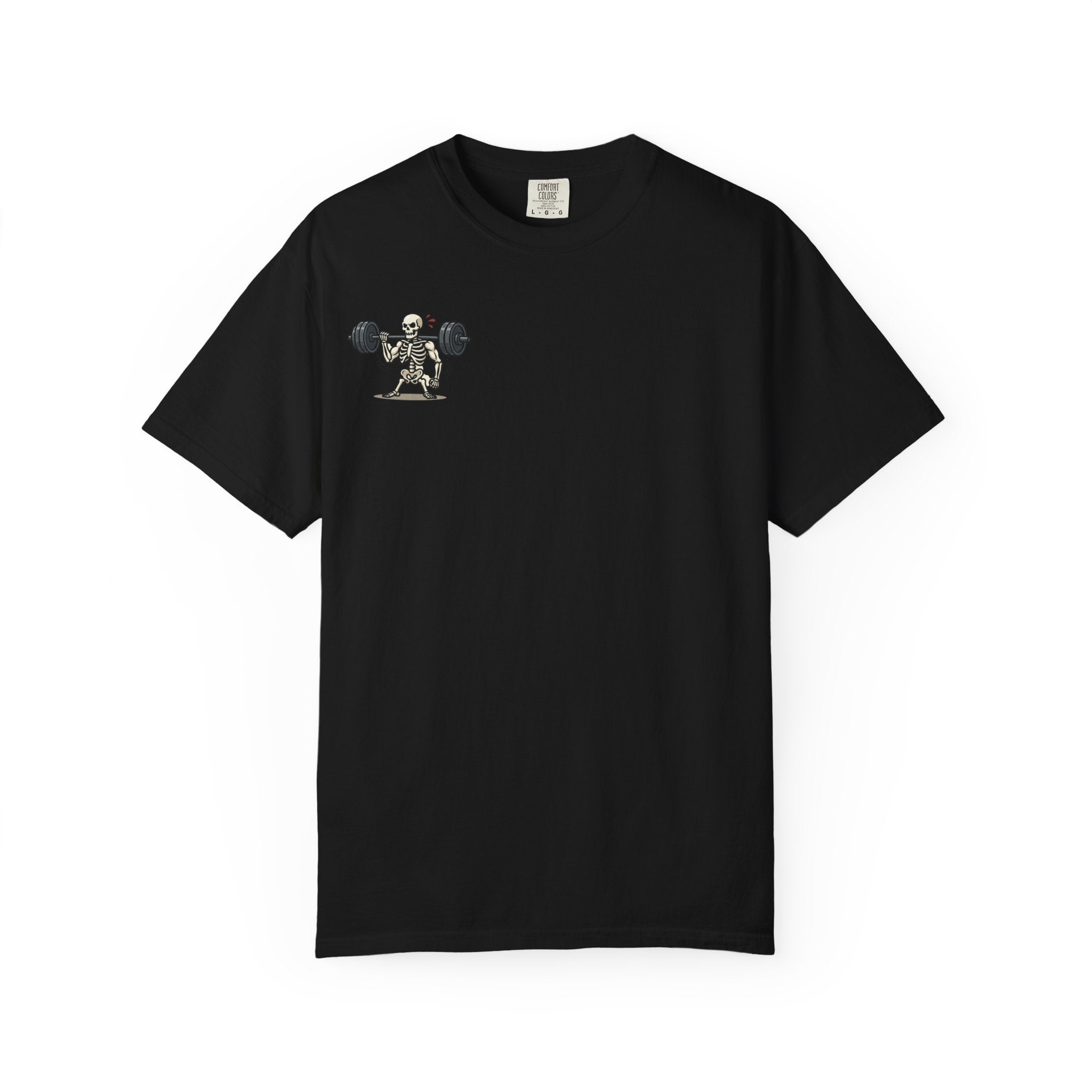 Weightlifting Skeleton T-Shirt — Funny Gym Bones Workout Tee