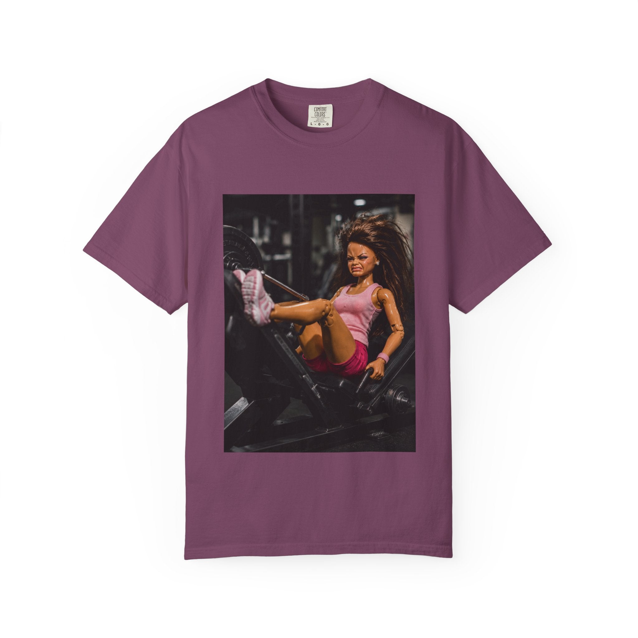 Fitness Girl Photo T-Shirt — Retro Workout Photo Tee