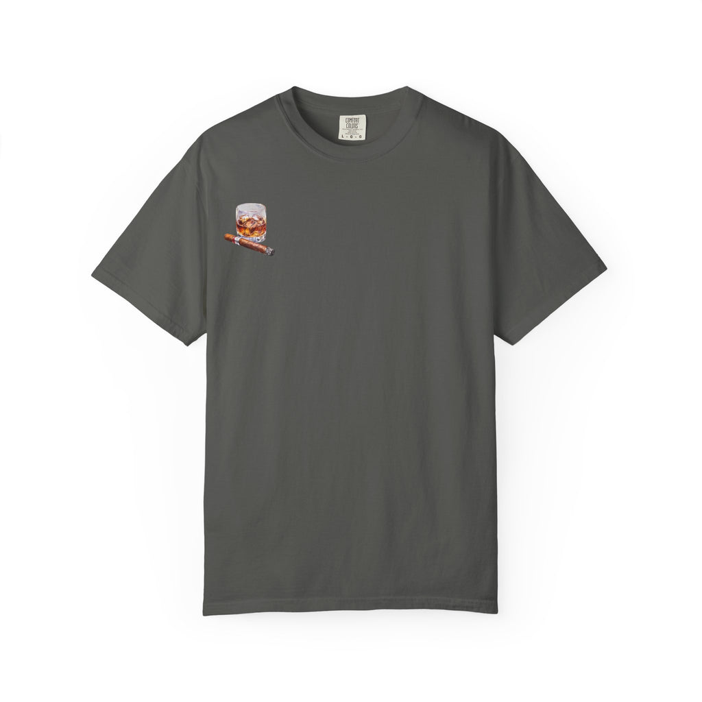 Bourbon Helps Me Deal With Your Bullshit T-shirt | Whiskey Glass & Cigar Tee