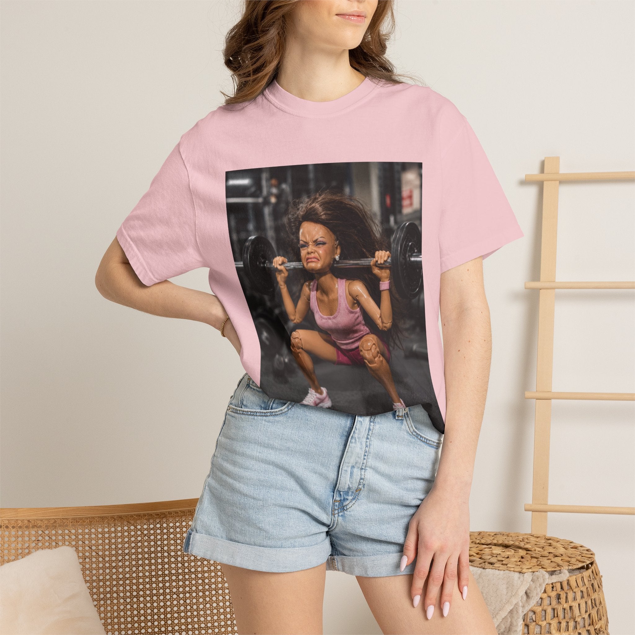 Workout Squat Girl T-Shirt - Funny Gym Fitness Tee