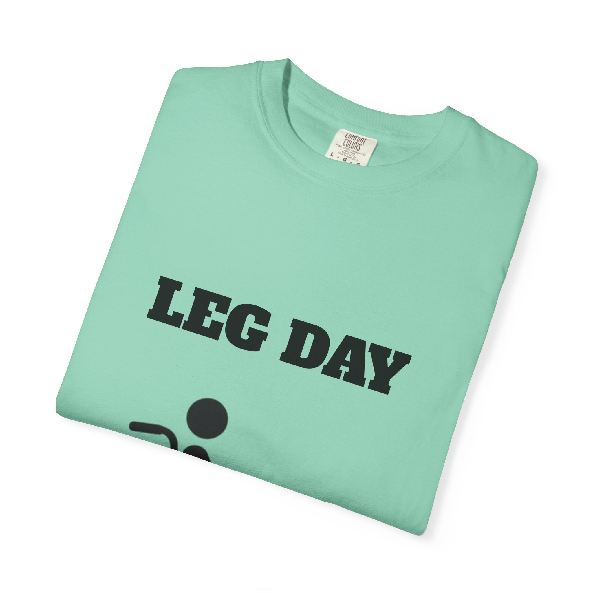 Leg Day wheelchair graphic T-shirt | fitness humor tee