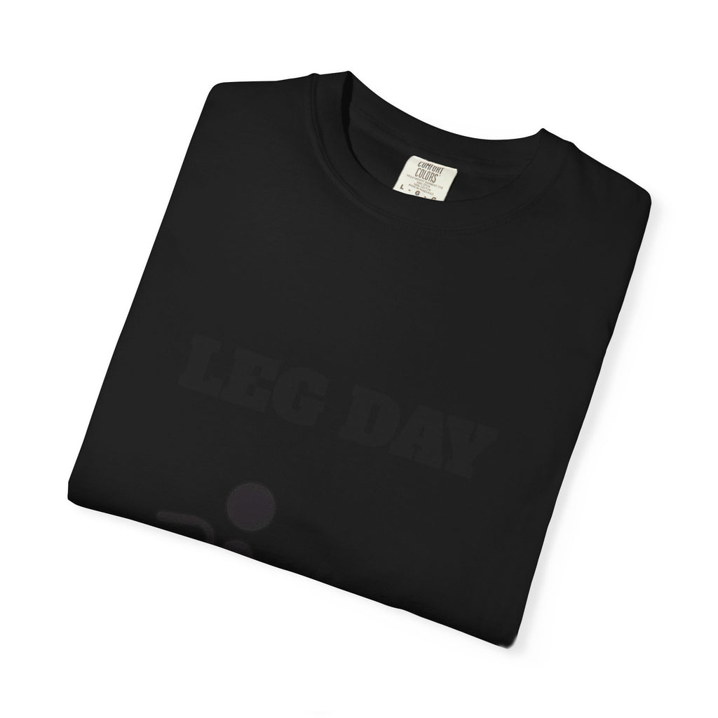 Leg Day wheelchair graphic T-shirt | fitness humor tee