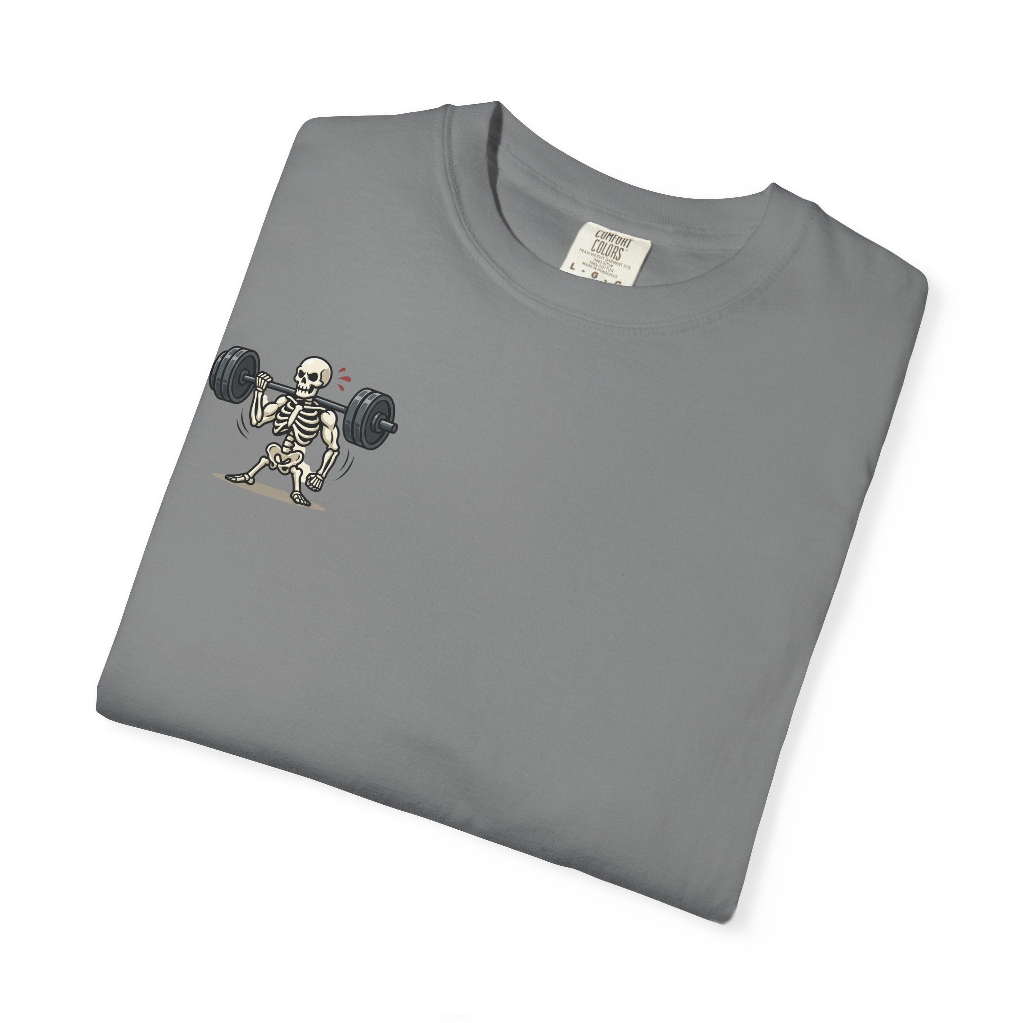 Weightlifting Skeleton T-Shirt — Funny Gym Bones Workout Tee