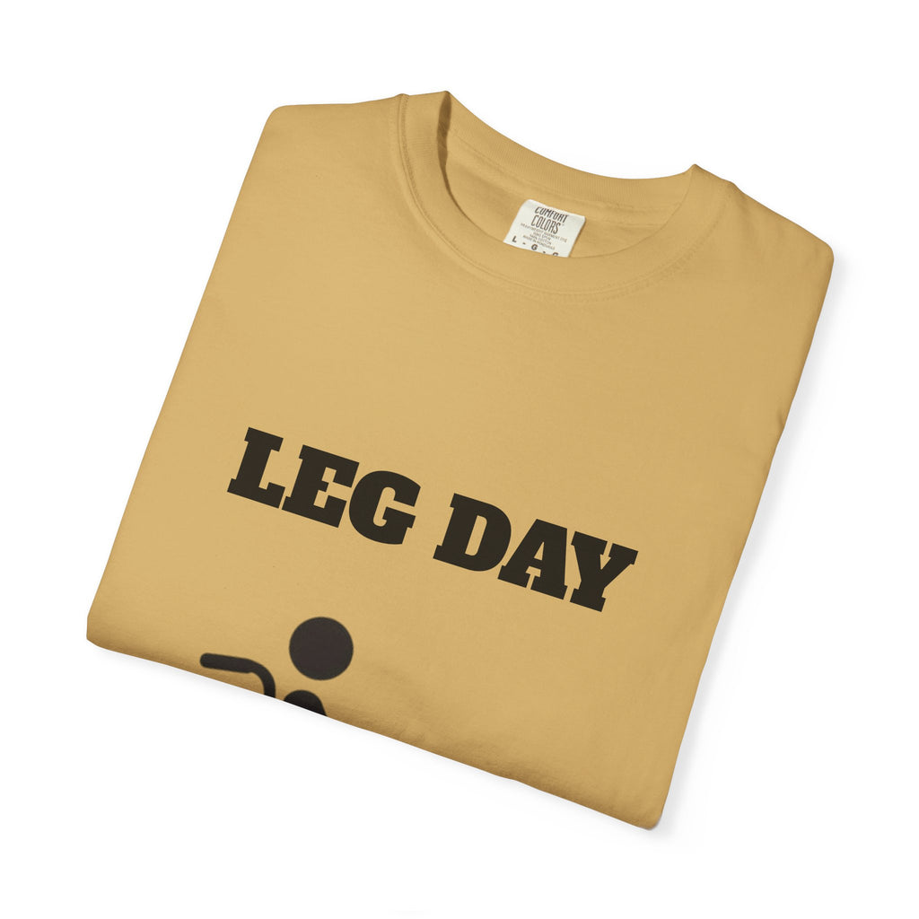 Leg Day wheelchair graphic T-shirt | fitness humor tee