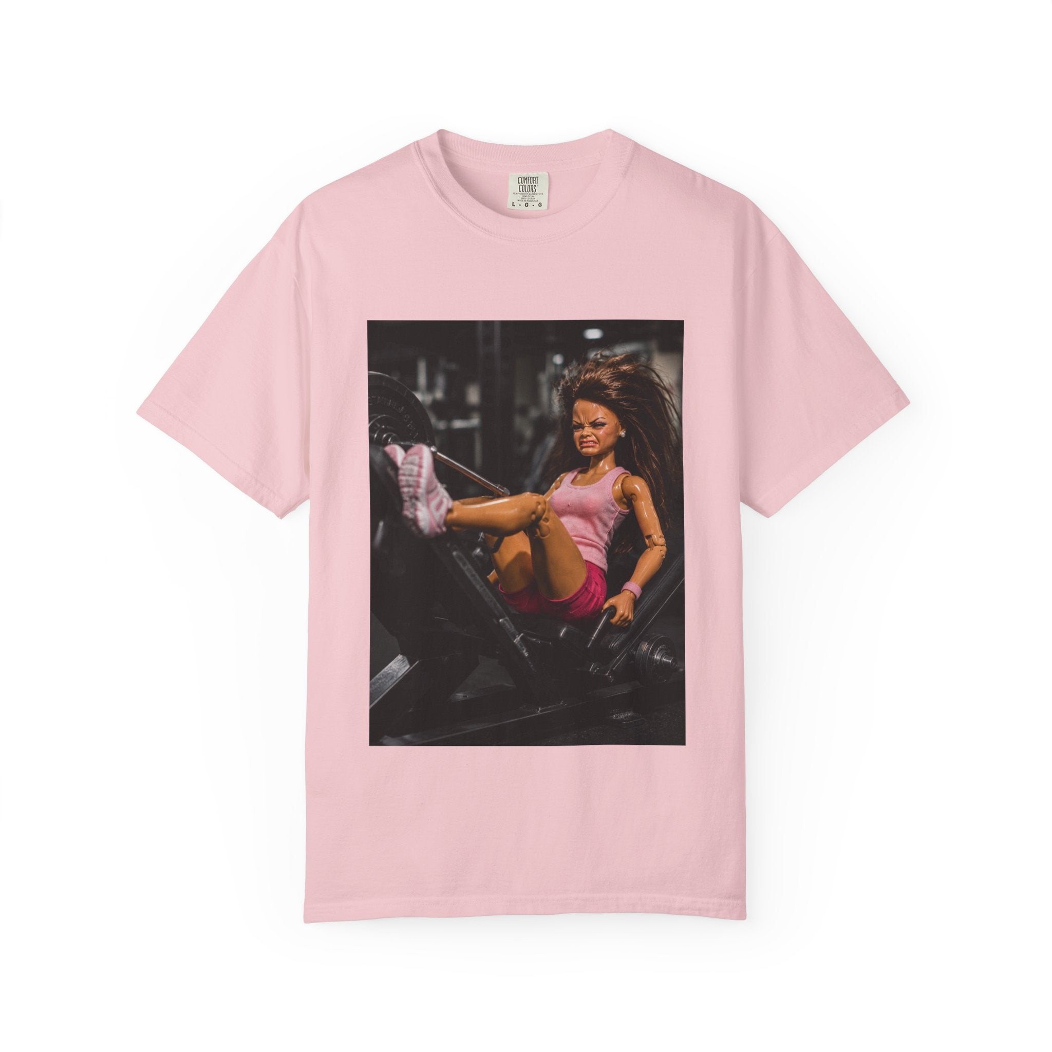 Fitness Girl Photo T-Shirt — Retro Workout Photo Tee