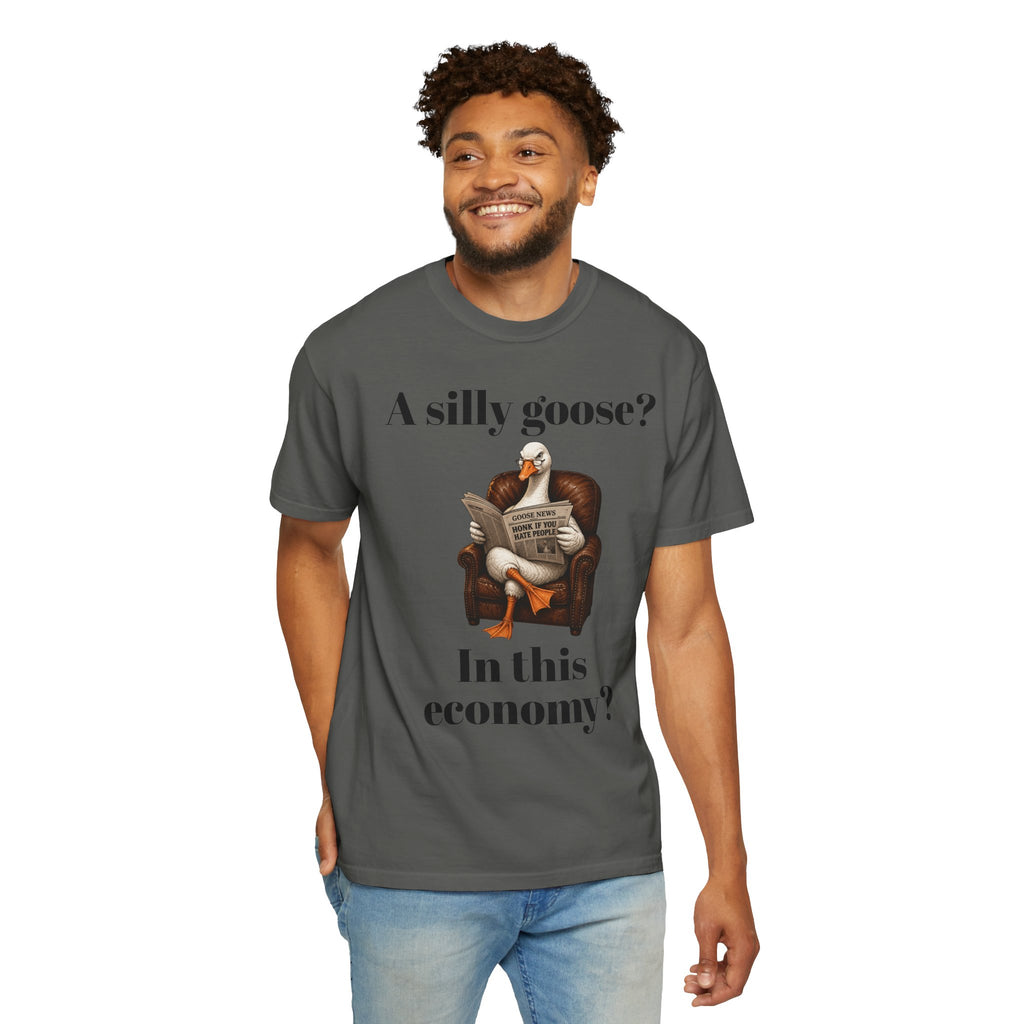 A Silly Goose? In This Economy? T-Shirt — Funny Vintage Goose Graphic Tee