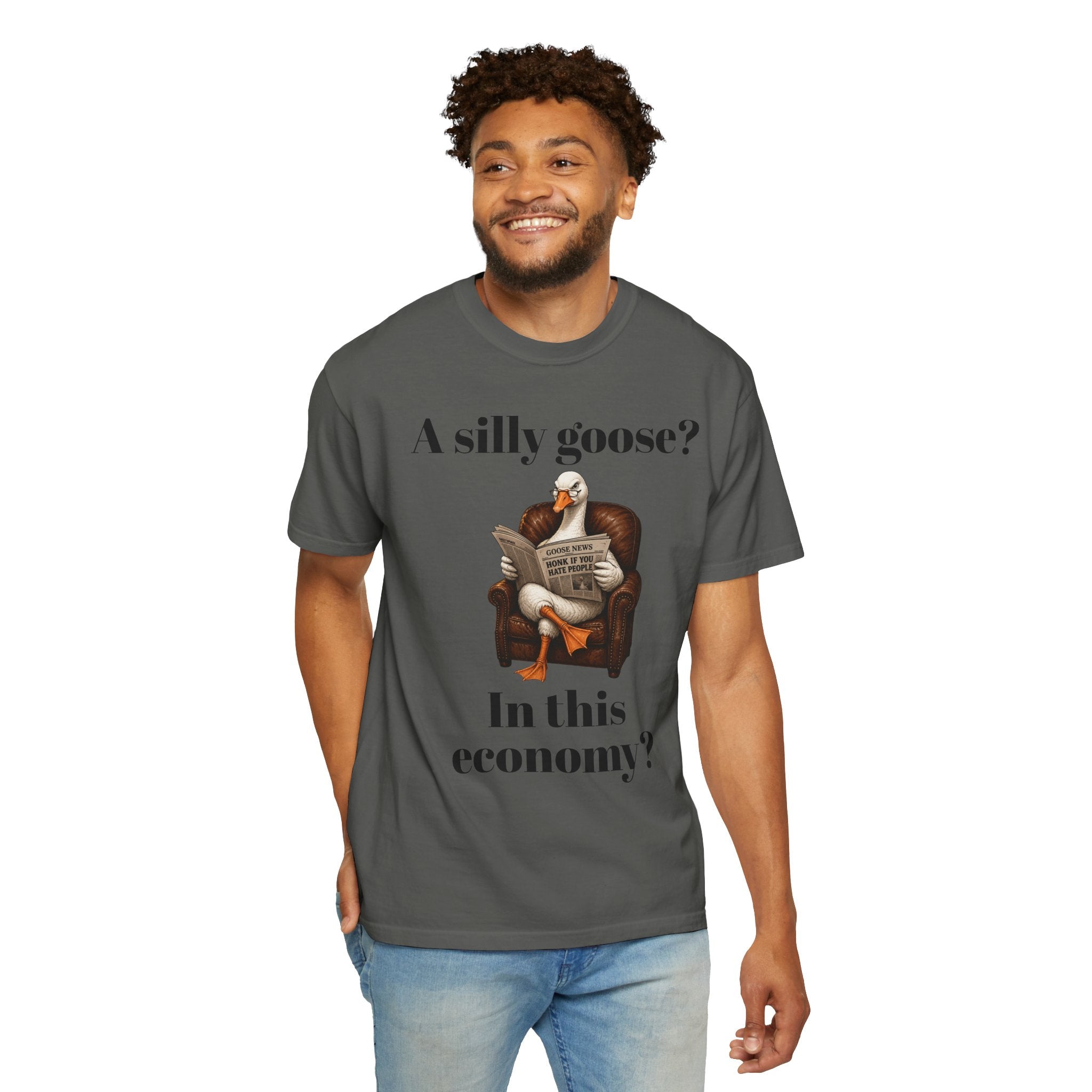 A Silly Goose? In This Economy? T-Shirt — Funny Vintage Goose Graphic Tee