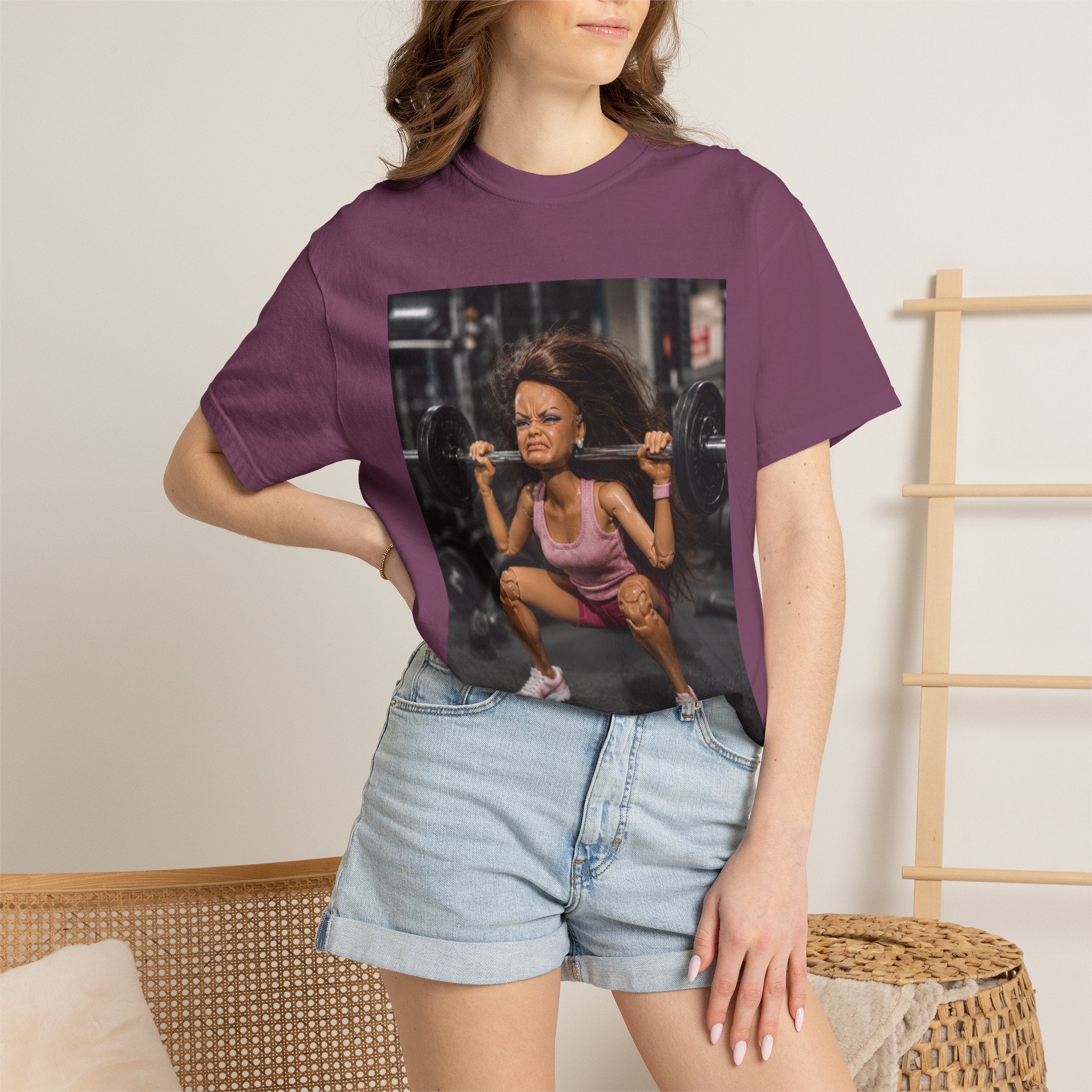 Workout Squat Girl T-Shirt - Funny Gym Fitness Tee