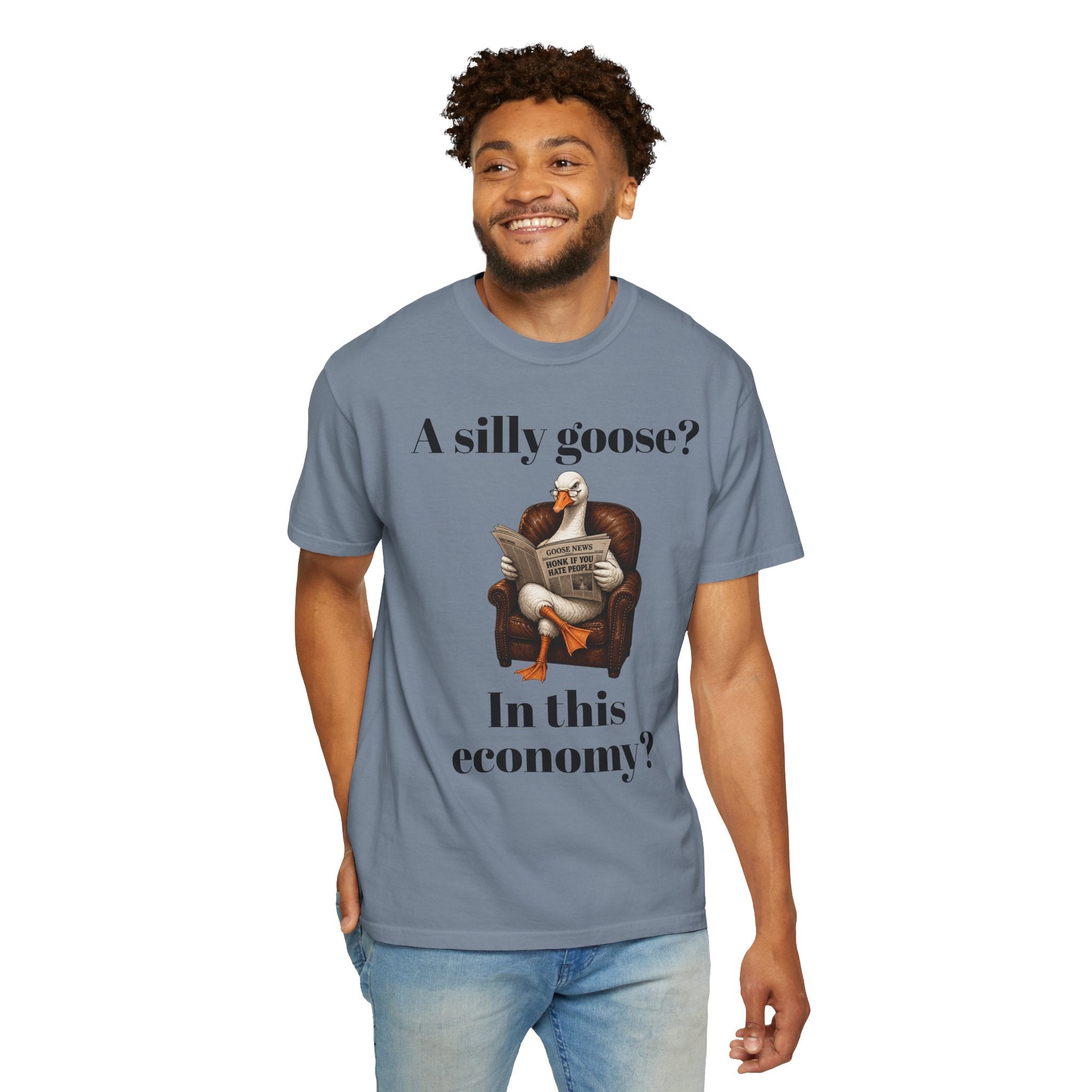 A Silly Goose? In This Economy? T-Shirt — Funny Vintage Goose Graphic Tee