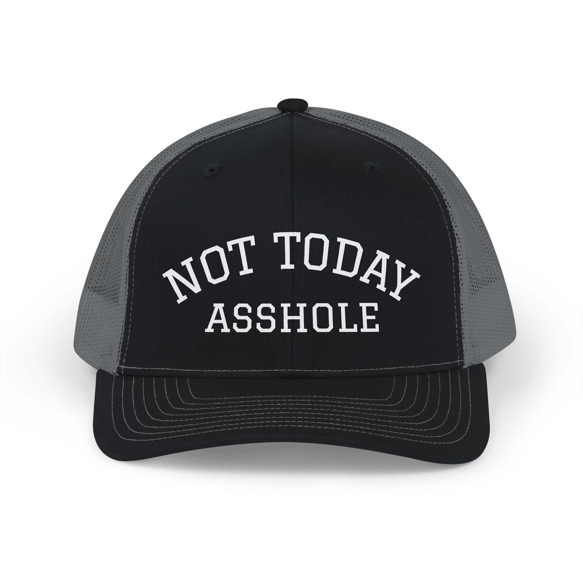Trucker Cap — "Not Today Asshole" Mesh Snapback