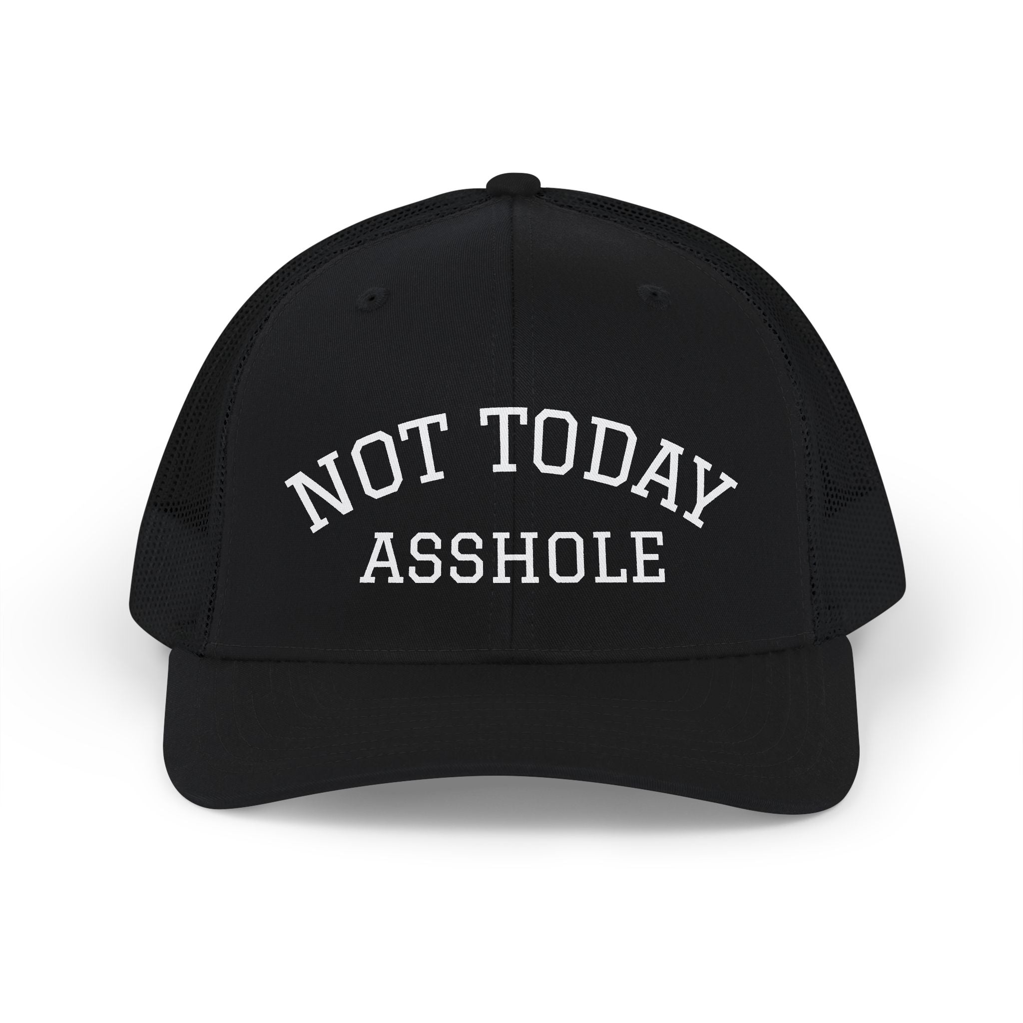 Trucker Cap — "Not Today Asshole" Mesh Snapback