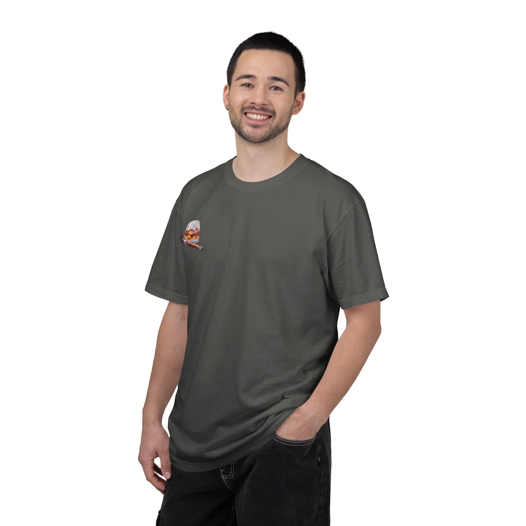 Bourbon Helps Me Deal With Your Bullshit T-shirt | Whiskey Glass & Cigar Tee
