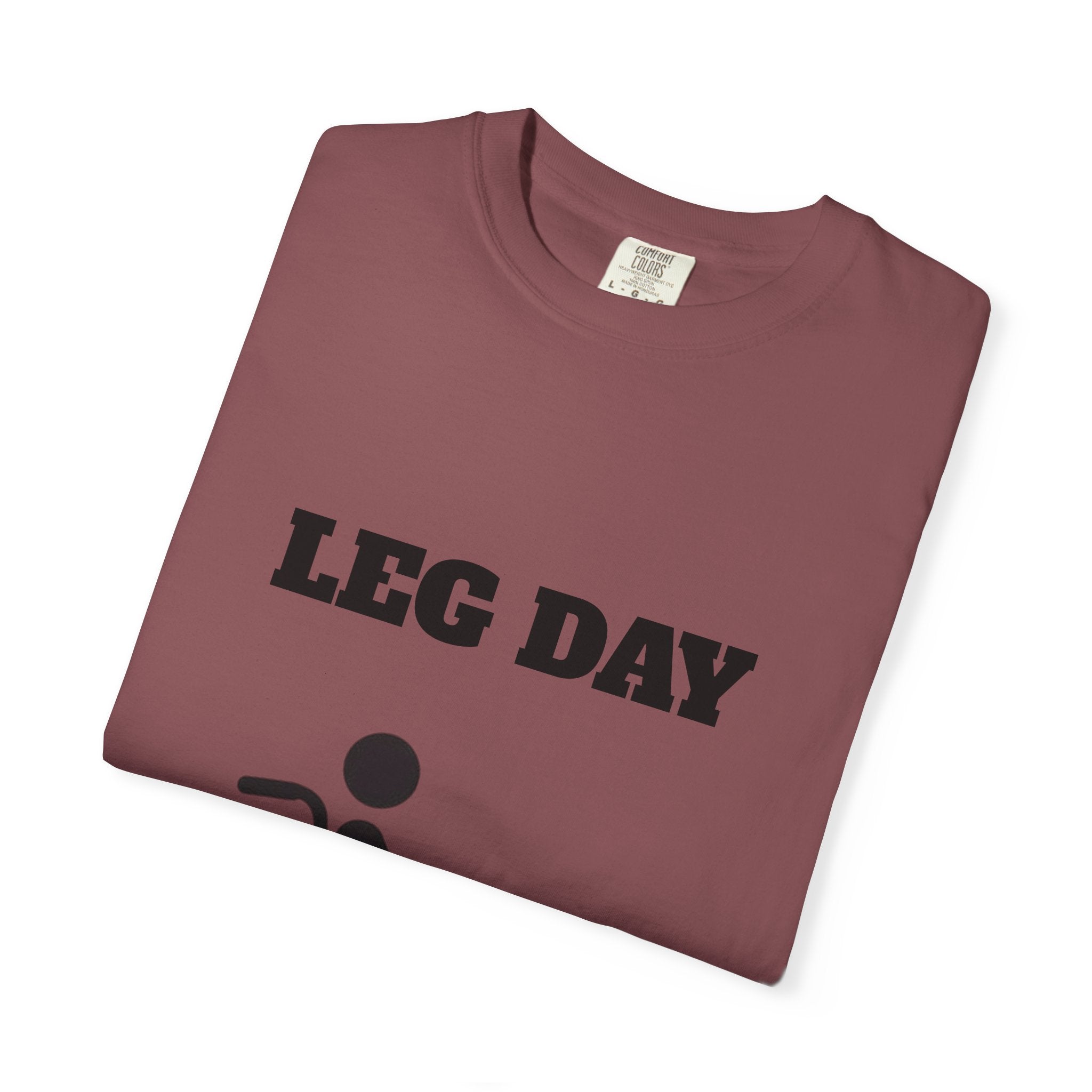 Leg Day wheelchair graphic T-shirt | fitness humor tee
