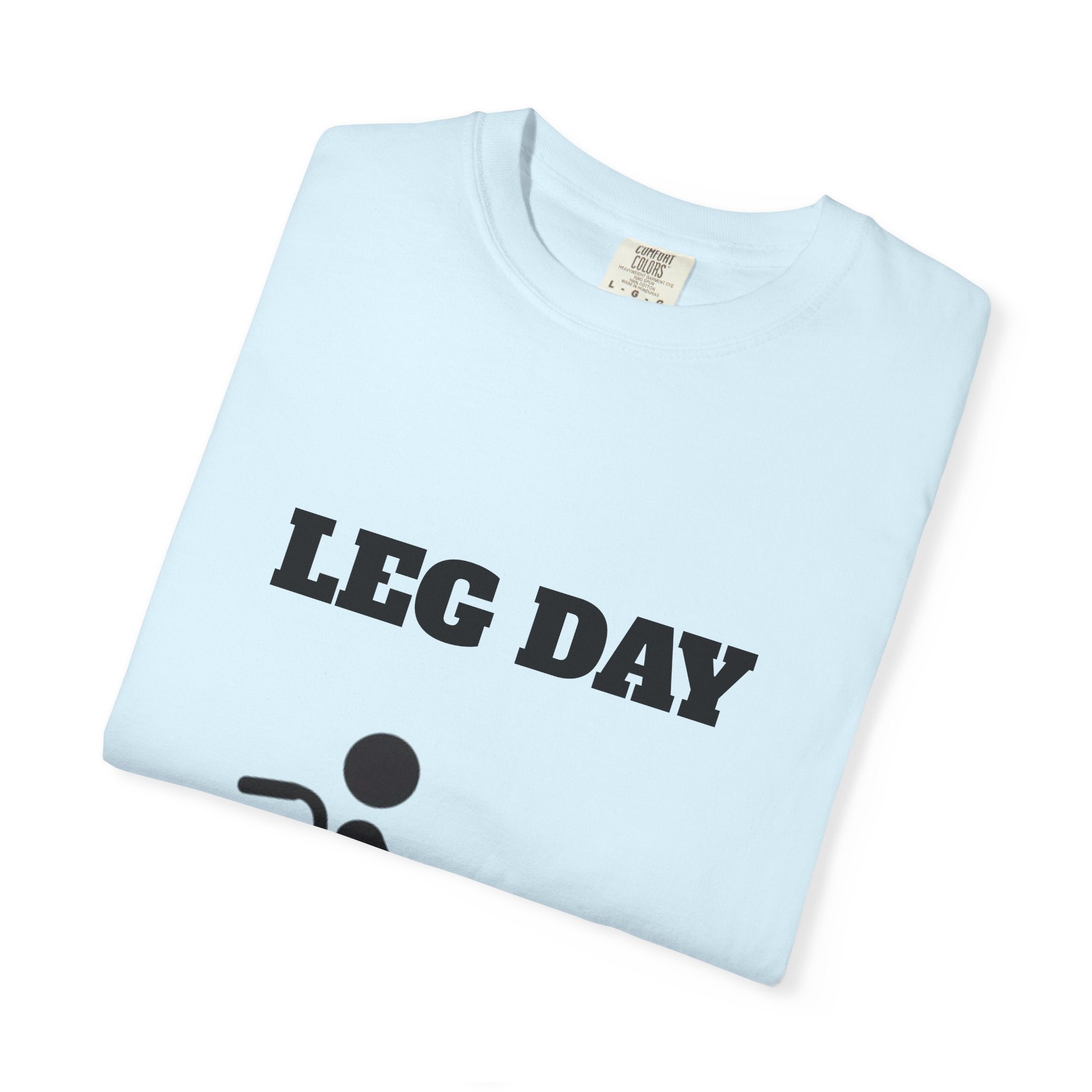 Leg Day wheelchair graphic T-shirt | fitness humor tee