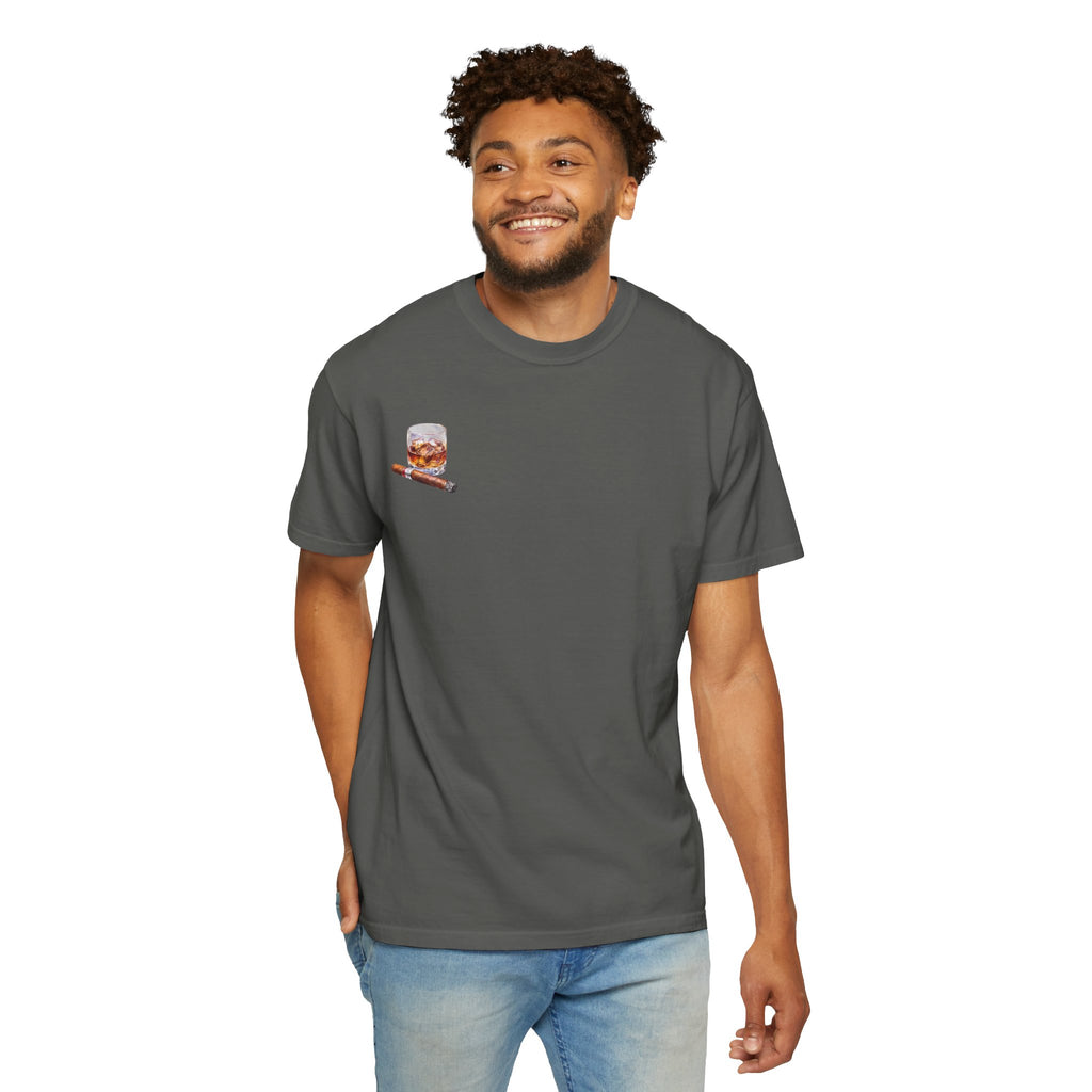 Bourbon Helps Me Deal With Your Bullshit T-shirt | Whiskey Glass & Cigar Tee