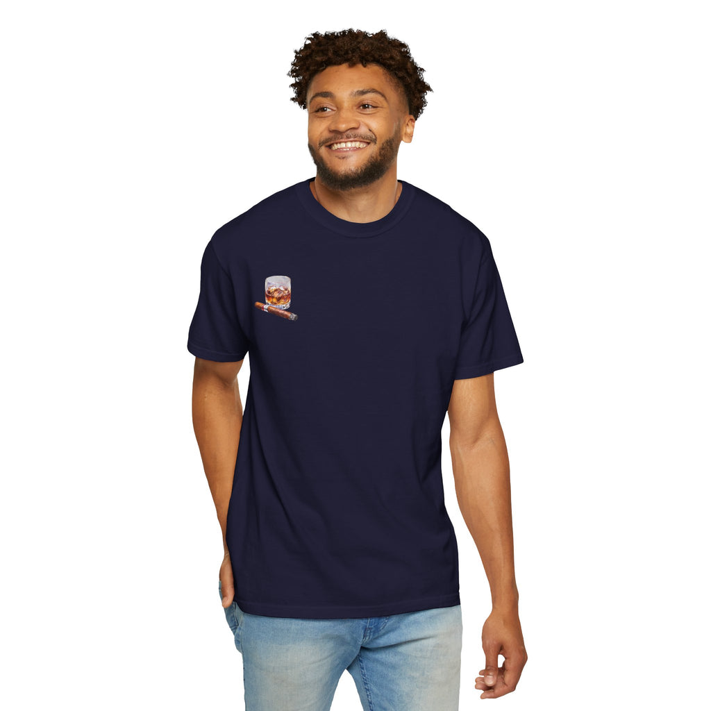Bourbon Helps Me Deal With Your Bullshit T-shirt | Whiskey Glass & Cigar Tee