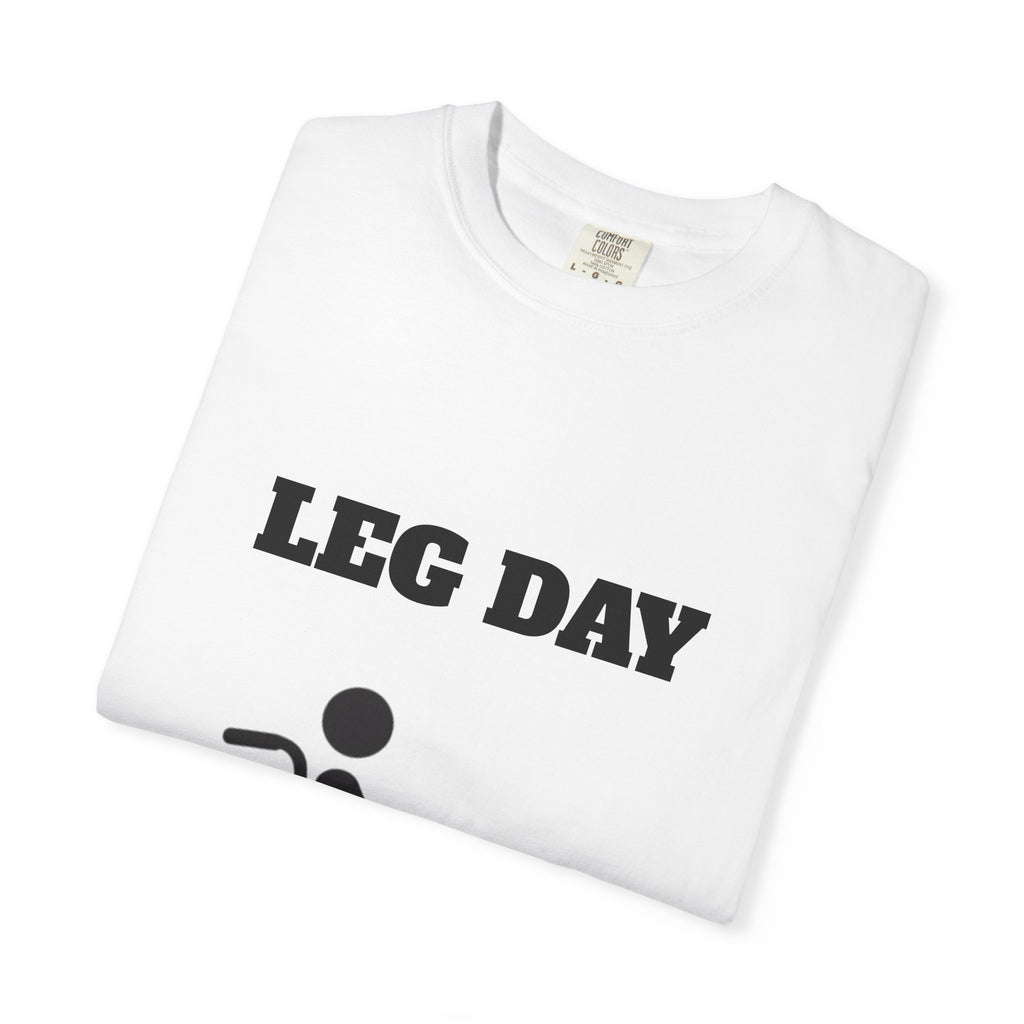 Leg Day wheelchair graphic T-shirt | fitness humor tee
