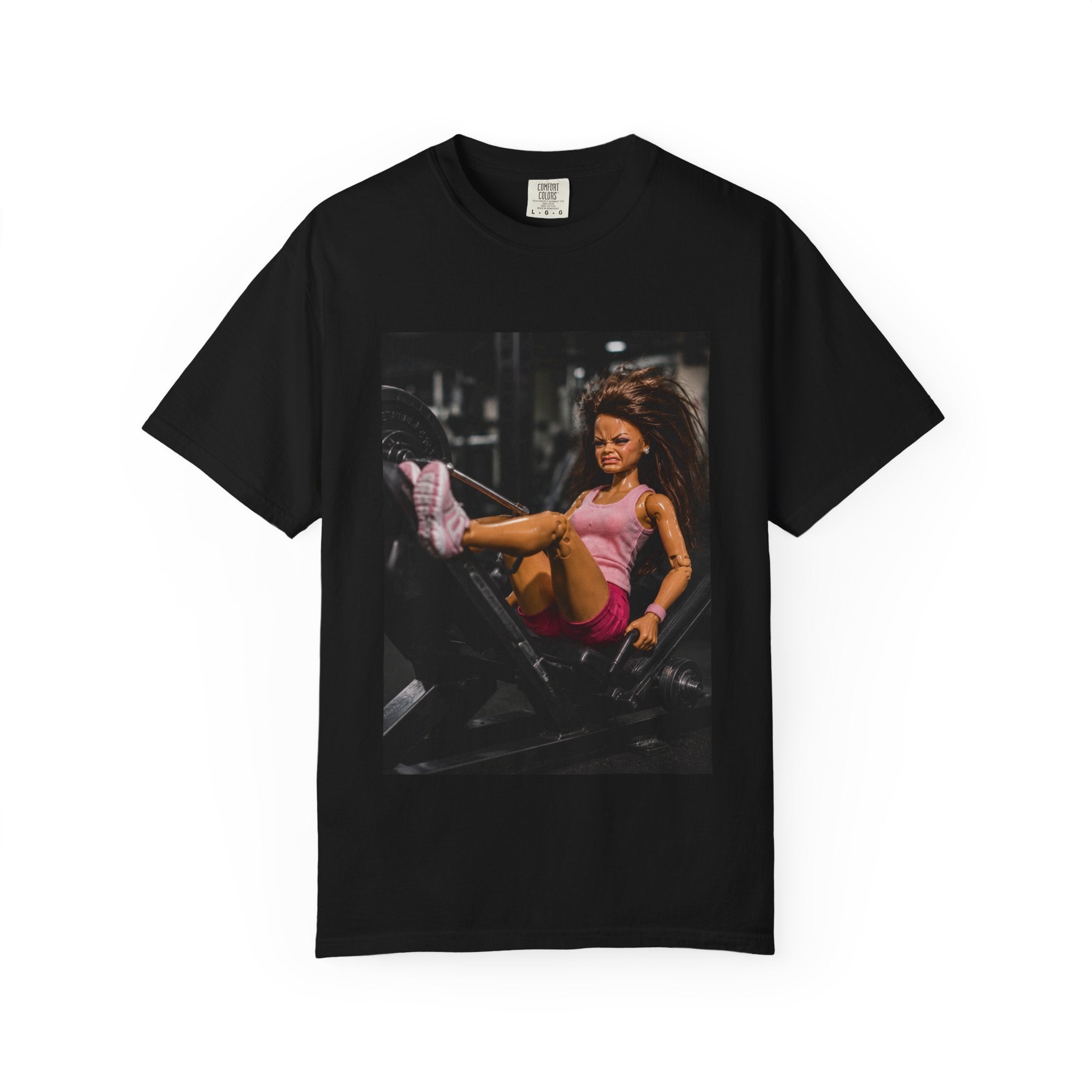Fitness Girl Photo T-Shirt — Retro Workout Photo Tee