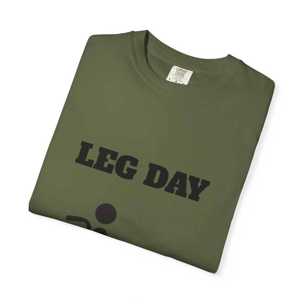 Leg Day wheelchair graphic T-shirt | fitness humor tee