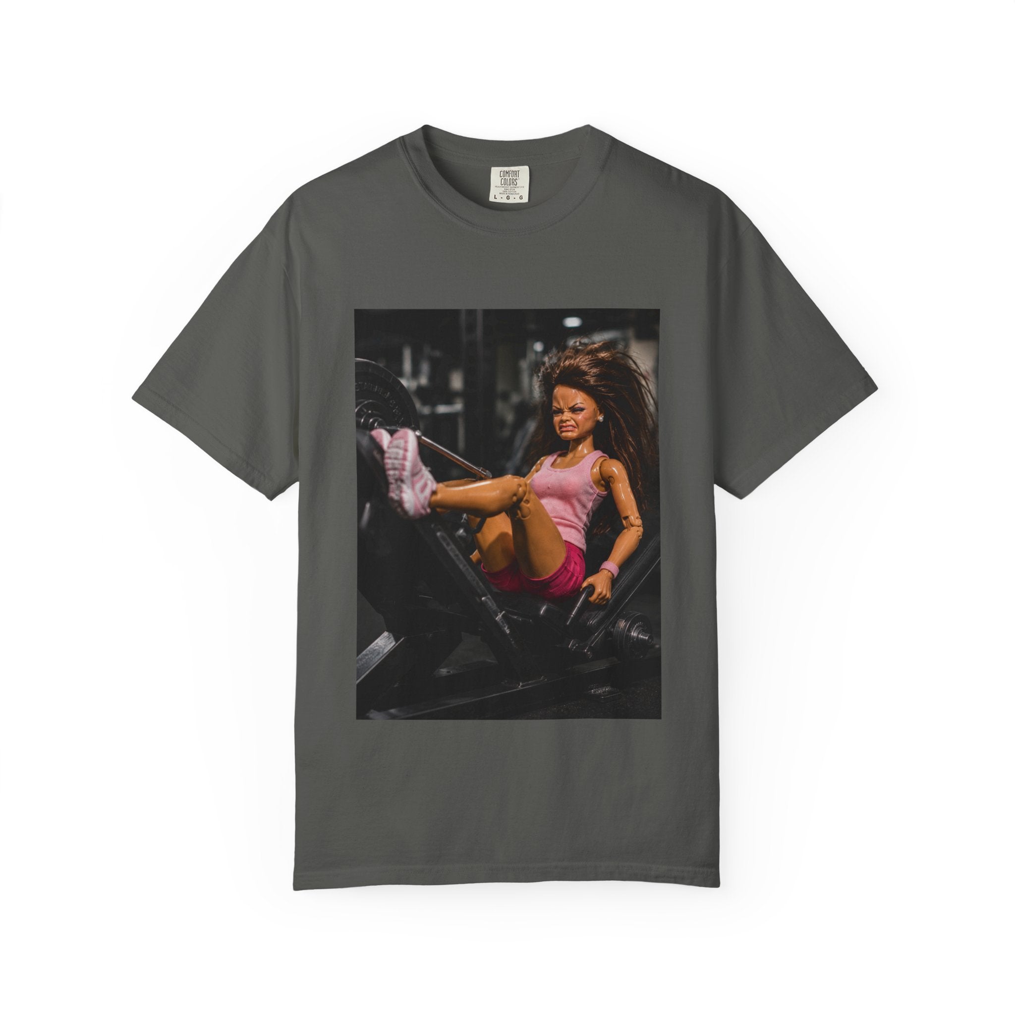 Fitness Girl Photo T-Shirt — Retro Workout Photo Tee