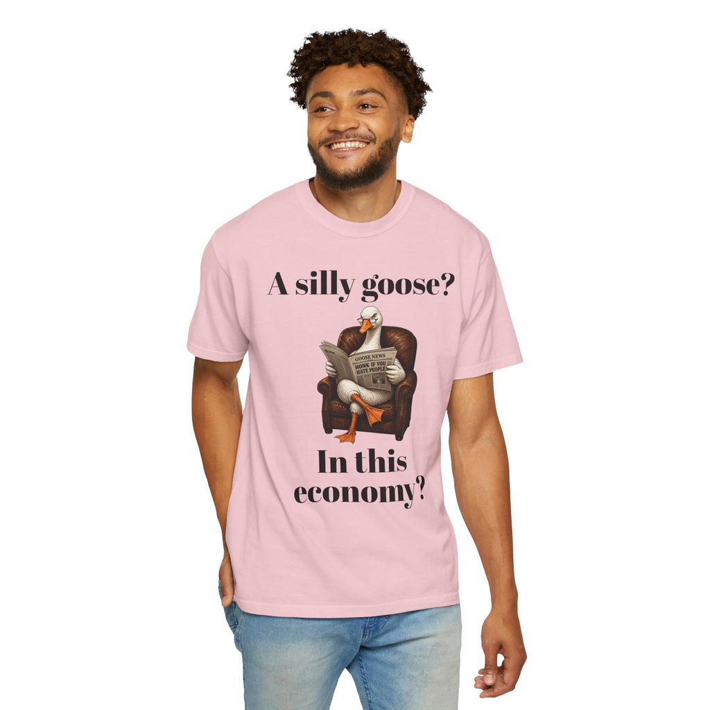 A Silly Goose? In This Economy? T-Shirt — Funny Vintage Goose Graphic Tee