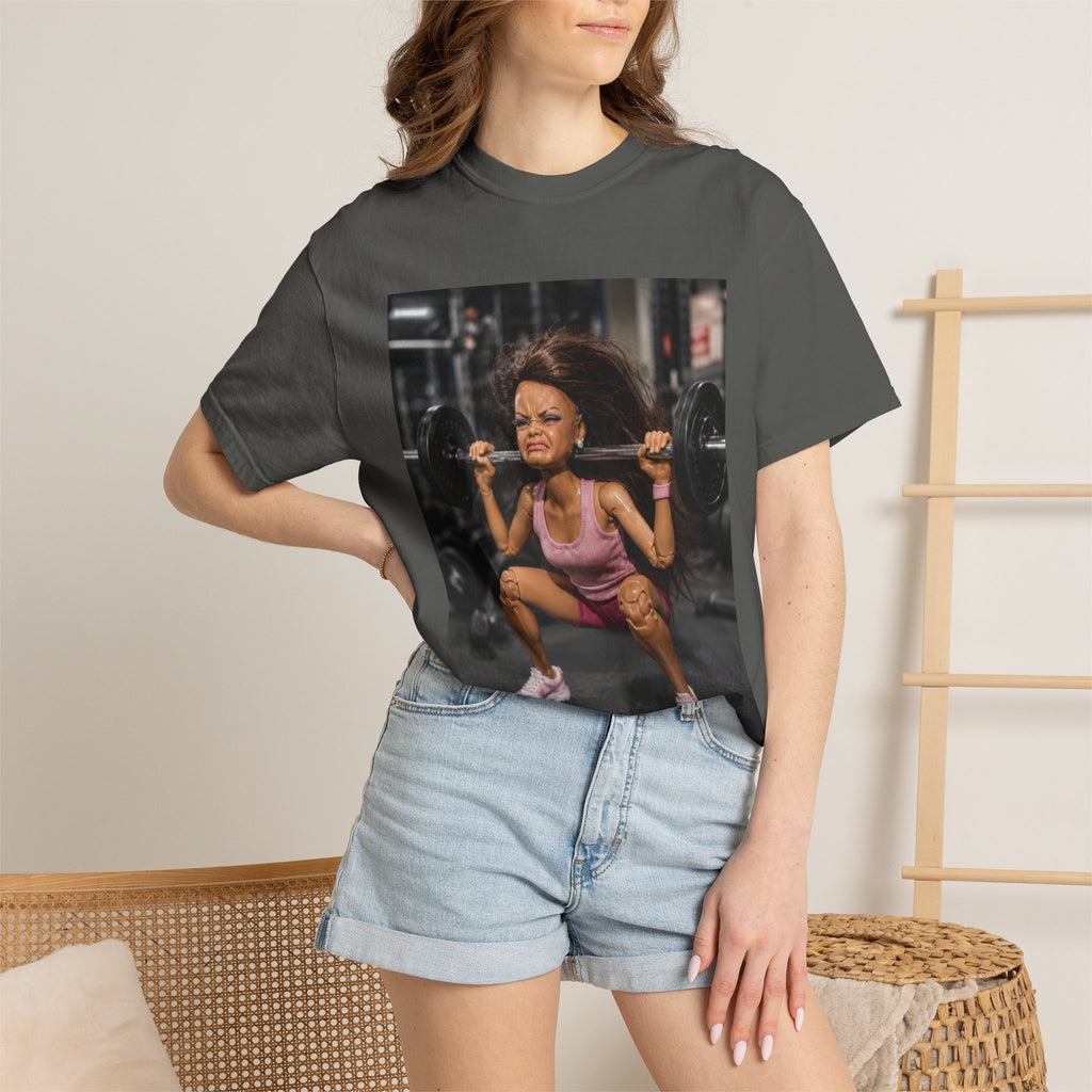 Workout Squat Girl T-Shirt - Funny Gym Fitness Tee