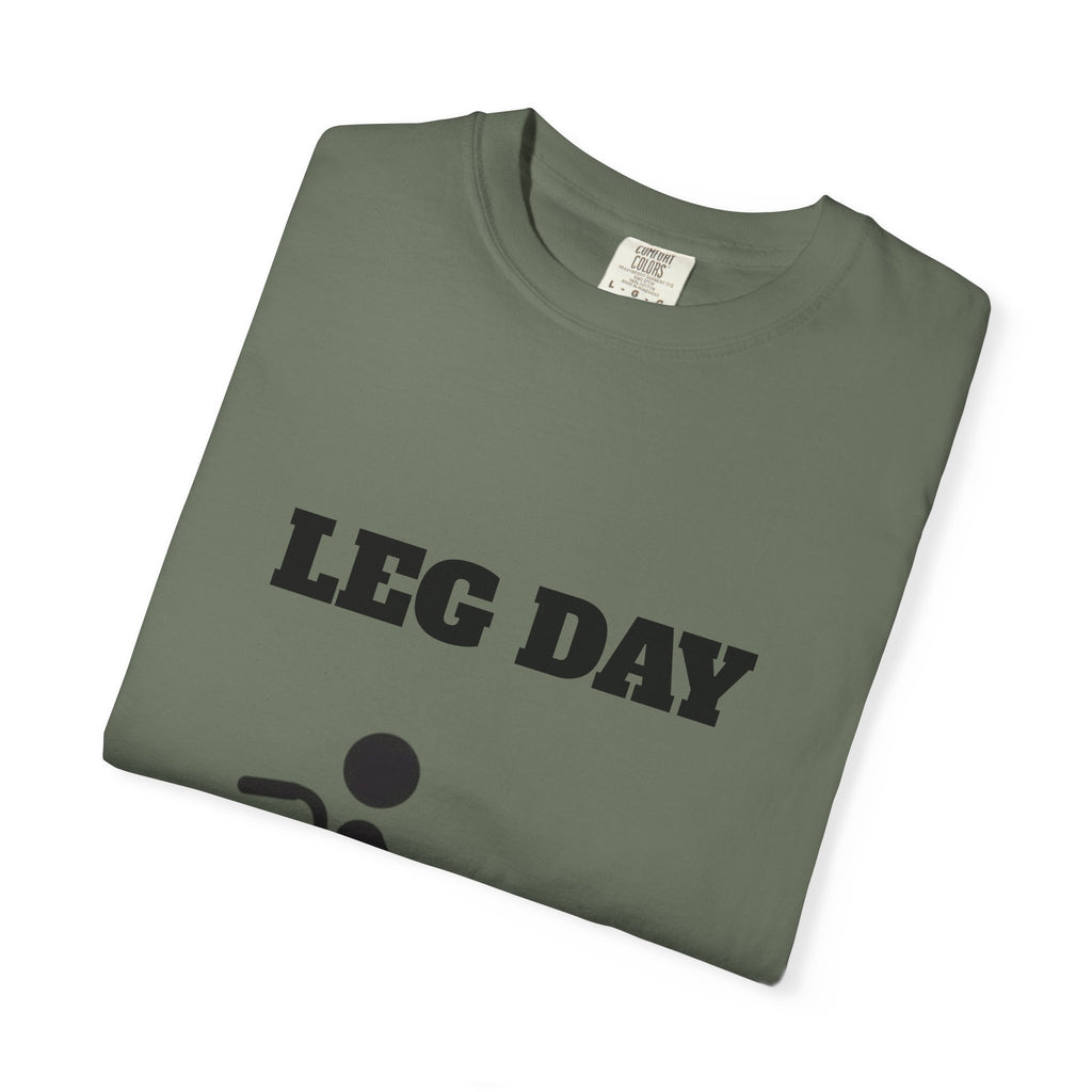 Leg Day wheelchair graphic T-shirt | fitness humor tee