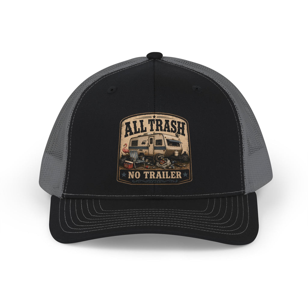 All Trash No Trailer Trucker Cap – Vintage RV Camping Snapback