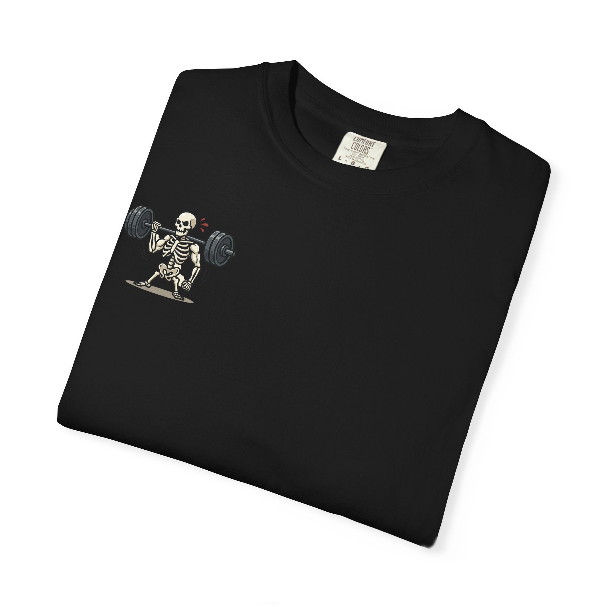 Weightlifting Skeleton T-Shirt — Funny Gym Bones Workout Tee
