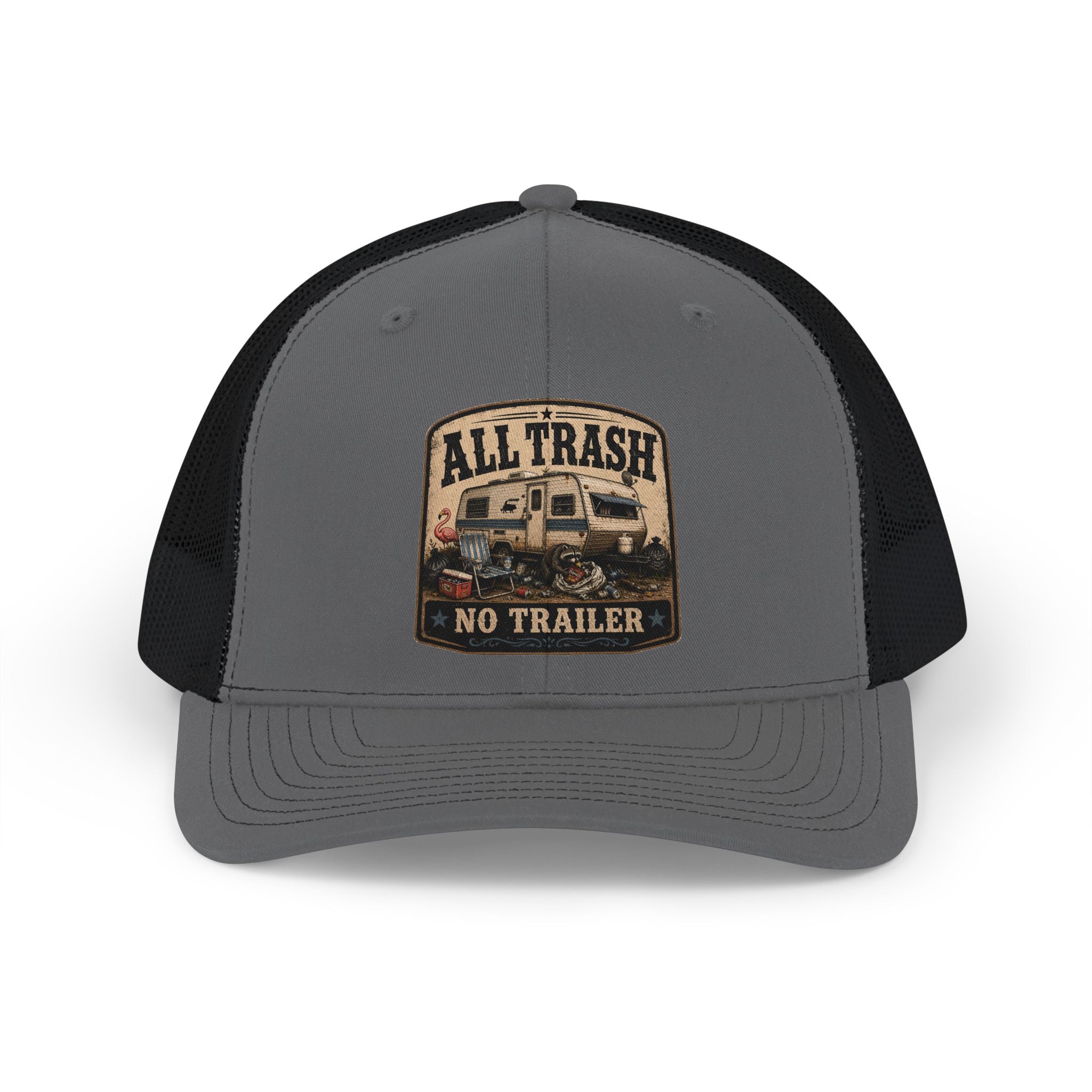 All Trash No Trailer Trucker Cap – Vintage RV Camping Snapback