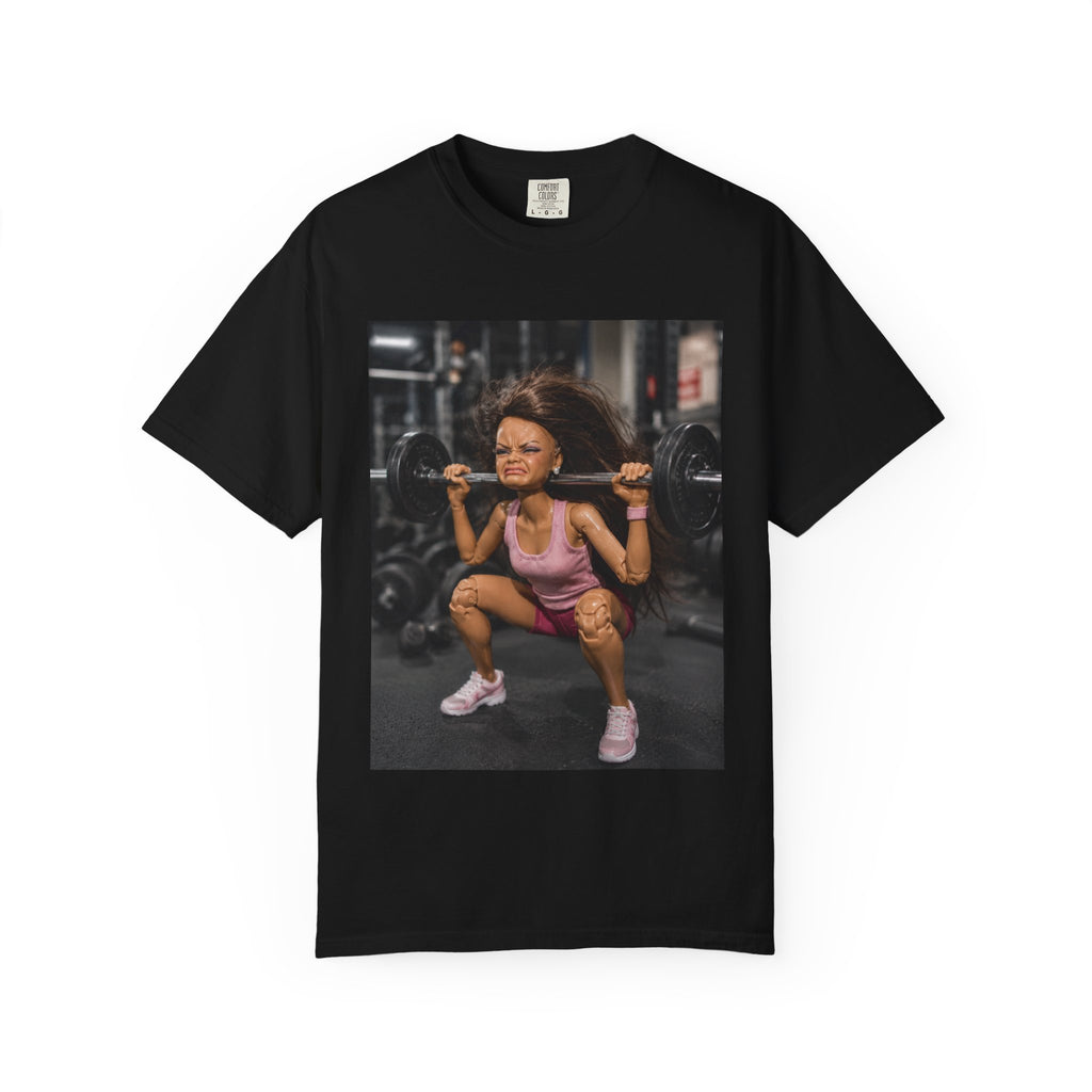 Workout Squat Girl T-Shirt - Funny Gym Fitness Tee