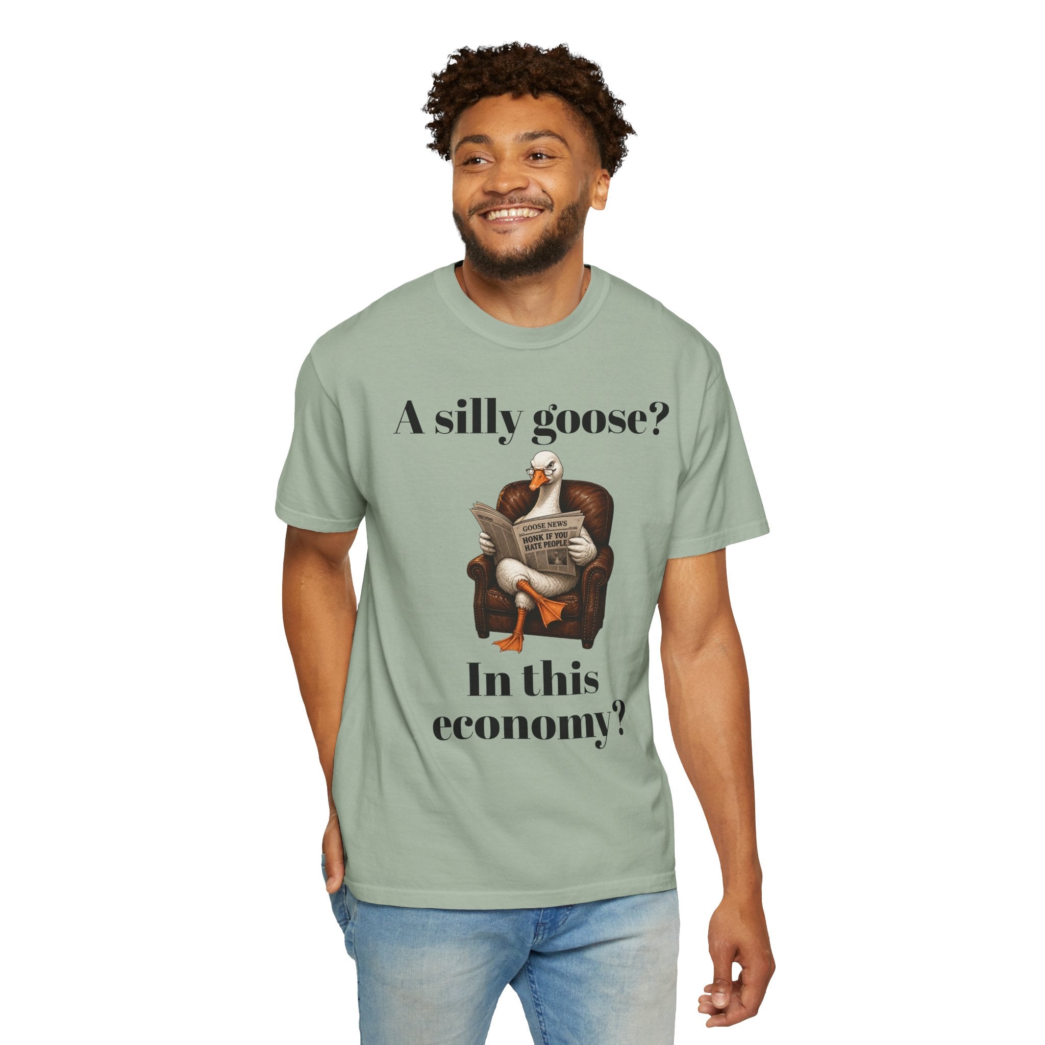 A Silly Goose? In This Economy? T-Shirt — Funny Vintage Goose Graphic Tee