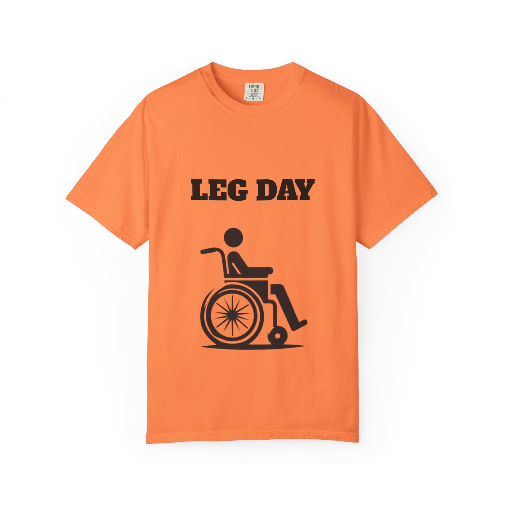 Leg Day wheelchair graphic T-shirt | fitness humor tee