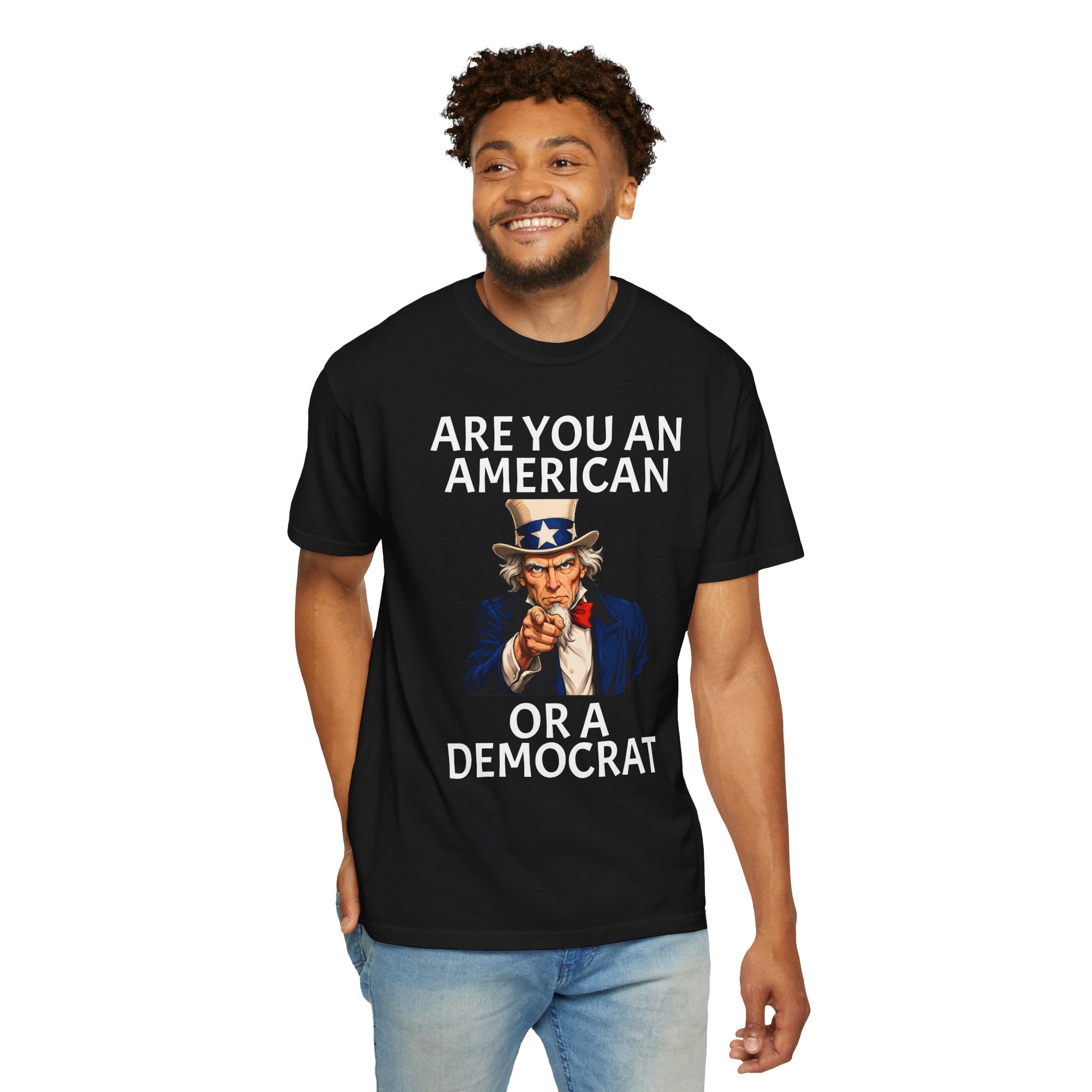 Patriotic 'Are You An American or a Democrat' T-Shirt