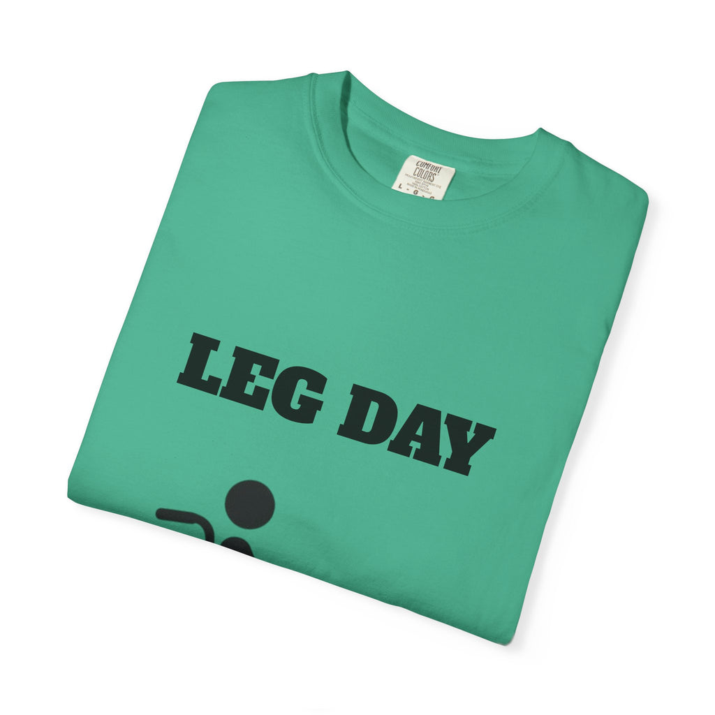 Leg Day wheelchair graphic T-shirt | fitness humor tee