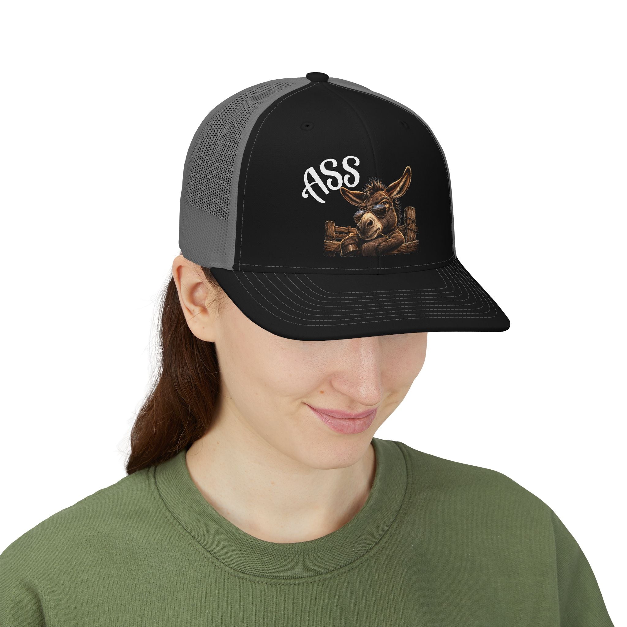 Ass Donkey Trucker Cap - Funny Rustic Farm Hat