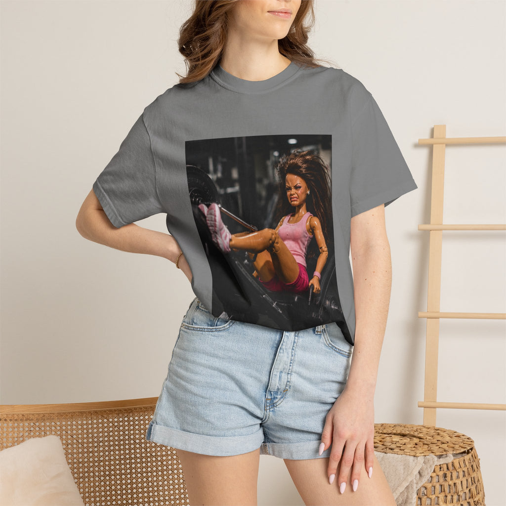 Fitness Girl Photo T-Shirt — Retro Workout Photo Tee