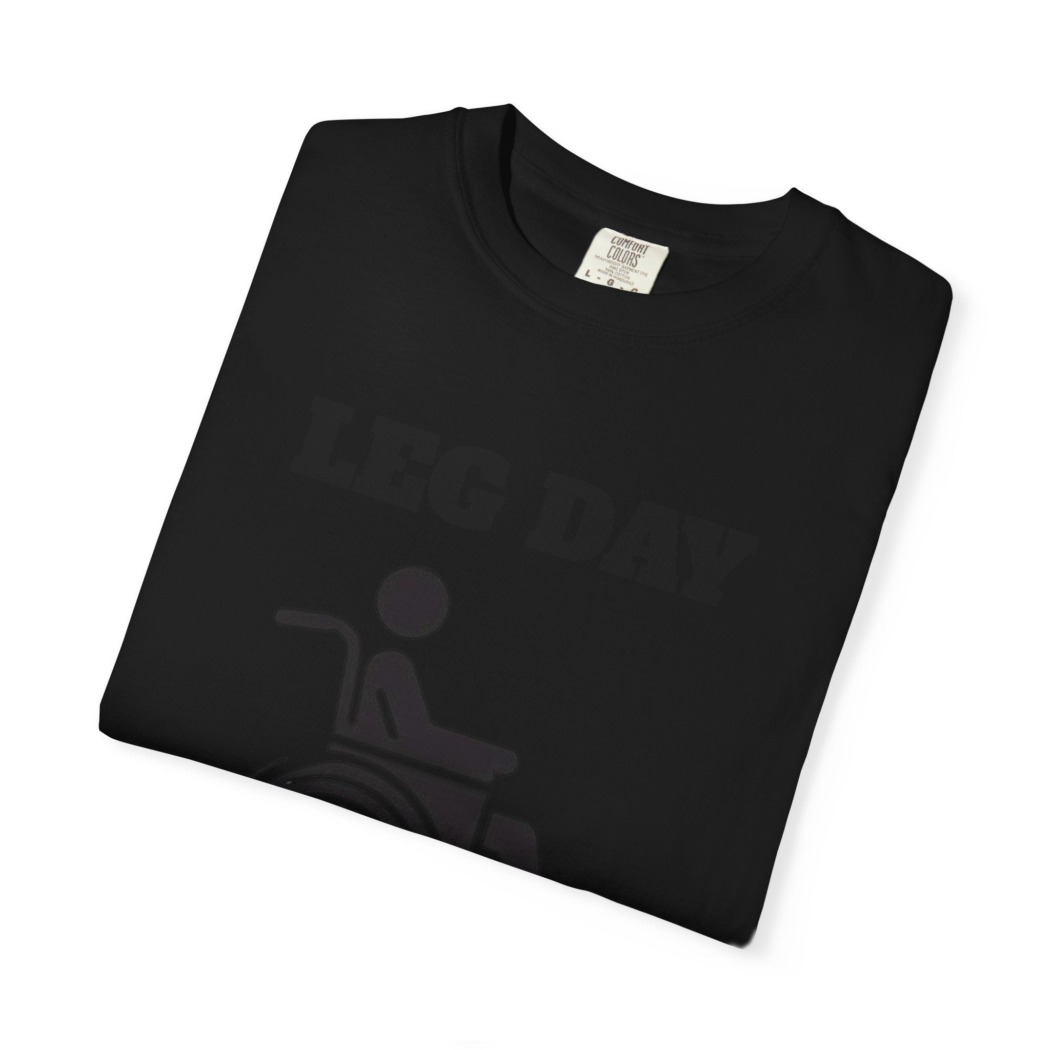 Leg Day wheelchair graphic T-shirt | fitness humor tee
