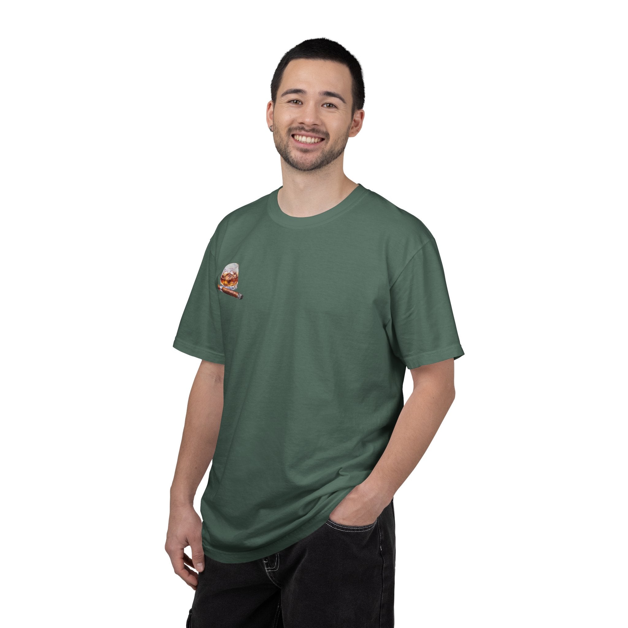 Bourbon Helps Me Deal With Your Bullshit T-shirt | Whiskey Glass & Cigar Tee